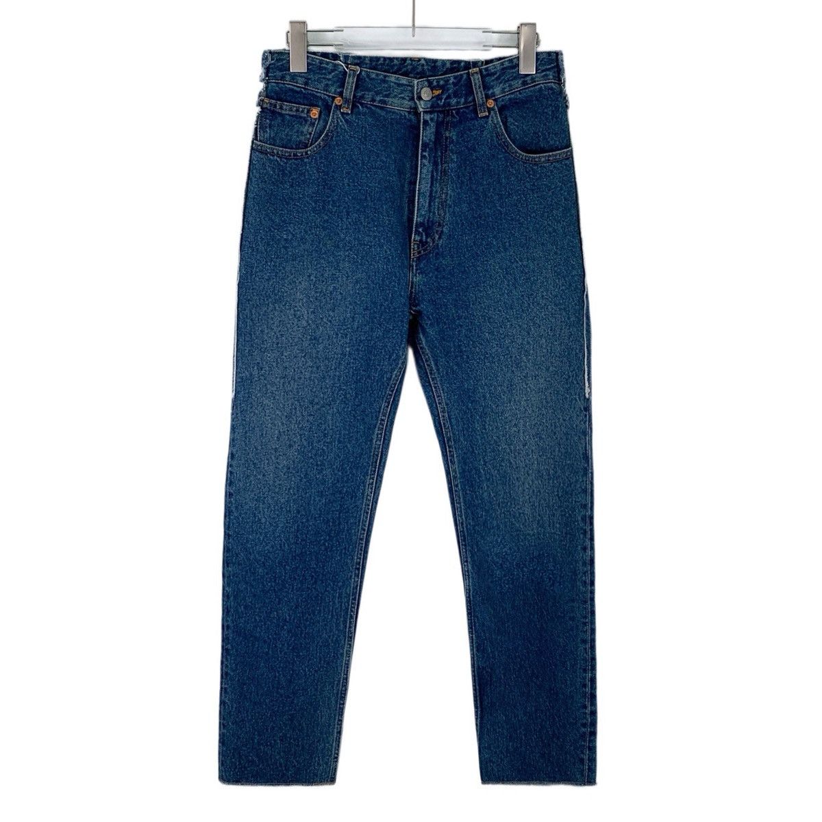 Maison Margiela Maison Margiela Navy Blue Washed Denim Casual Pants K26WX Size 25" / US 0 / IT 36 - 1 Thumbnail