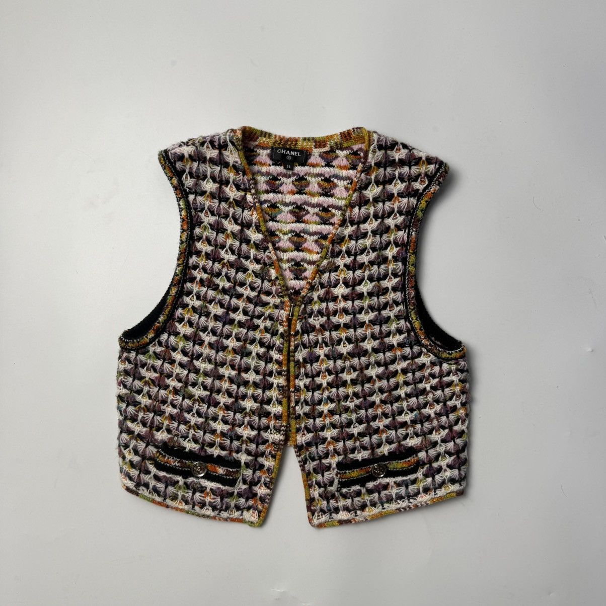 Chanel Channel Cashmere Multicolor Vest Size XS / US 0-2 / IT 36-38 - 1 Thumbnail