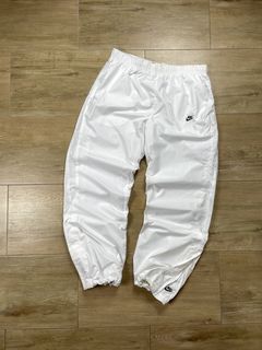 White Vintage Nike Track Pants 