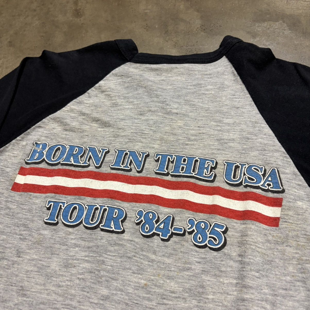 Band Tees Vintage 80s Bruce Springsteen Born in USA Raglan Band Tee Size US L / EU 52-54 / 3 - 8 Thumbnail