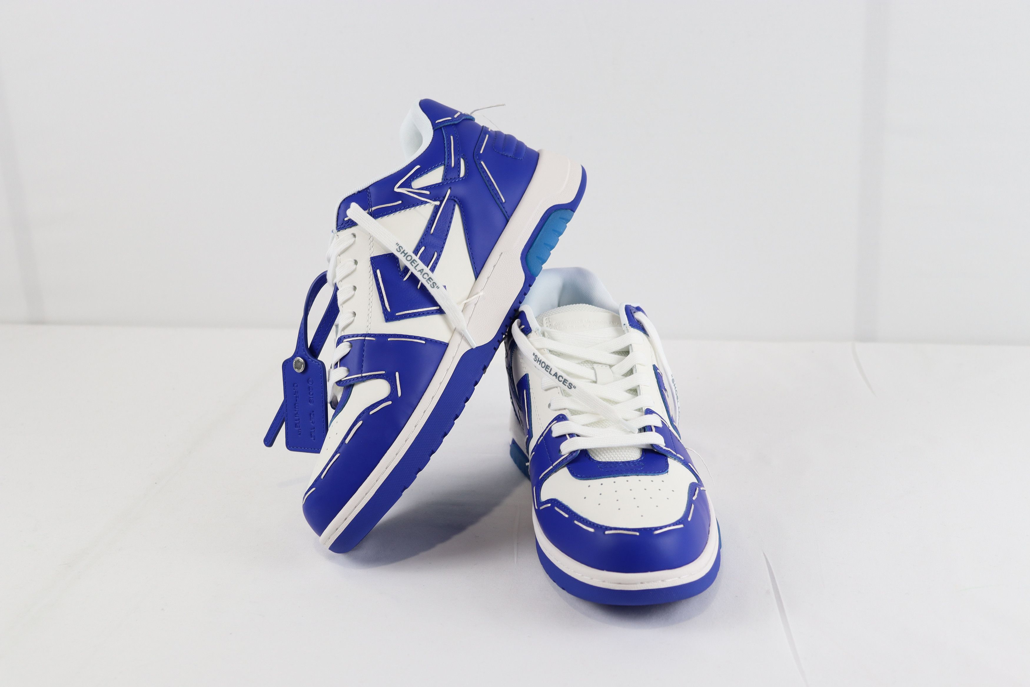 Off-White o1rshd Out of Office Sartorial Stitch Sneakers Blue / White Size US 13 / EU 46 - 9 Thumbnail