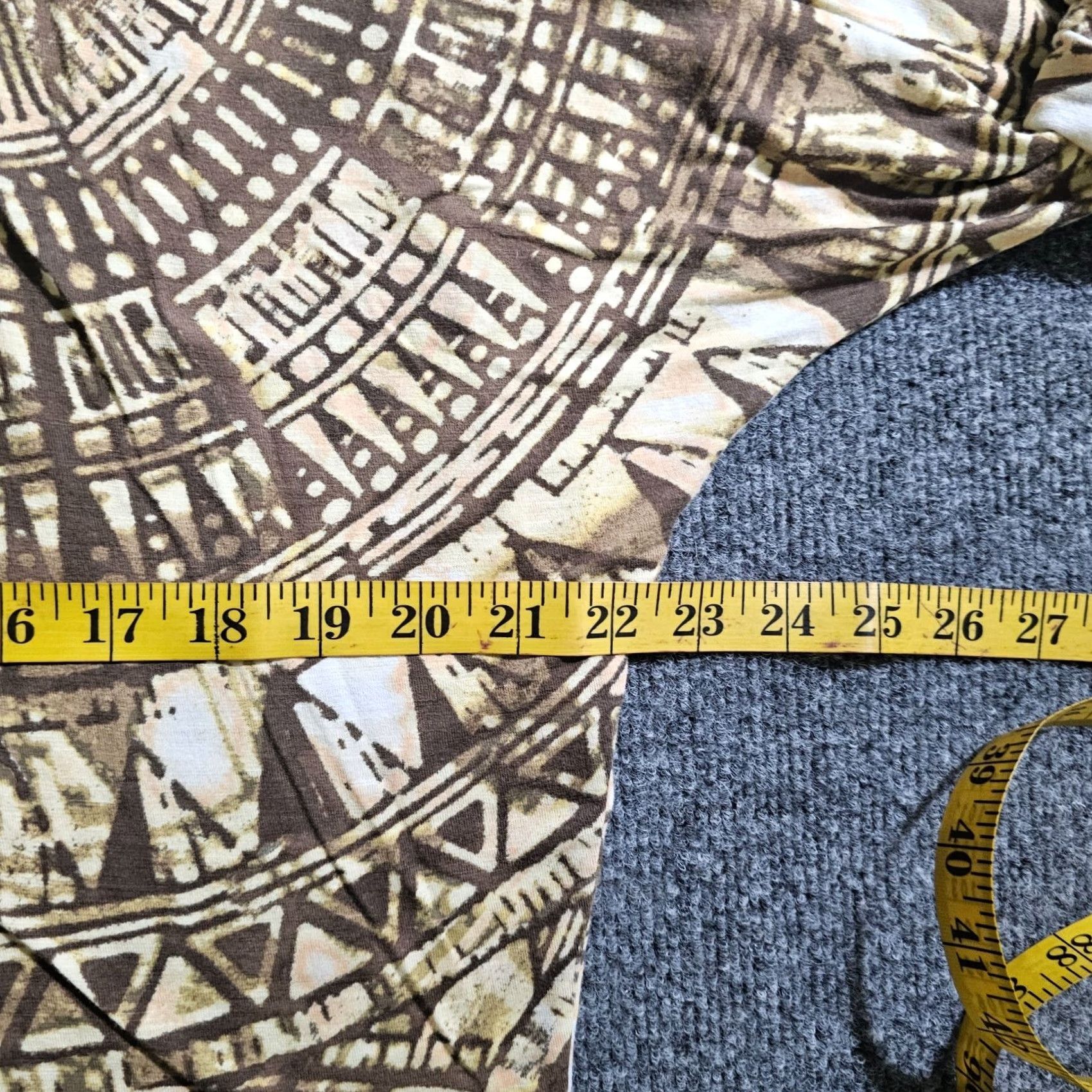 Vintage Chicos Top Shirt Womens Large Brown Geometric Dolman 3/4 Sleeve Stretch Casual Shirt Size L / US 10 / IT 46 - 5 Thumbnail