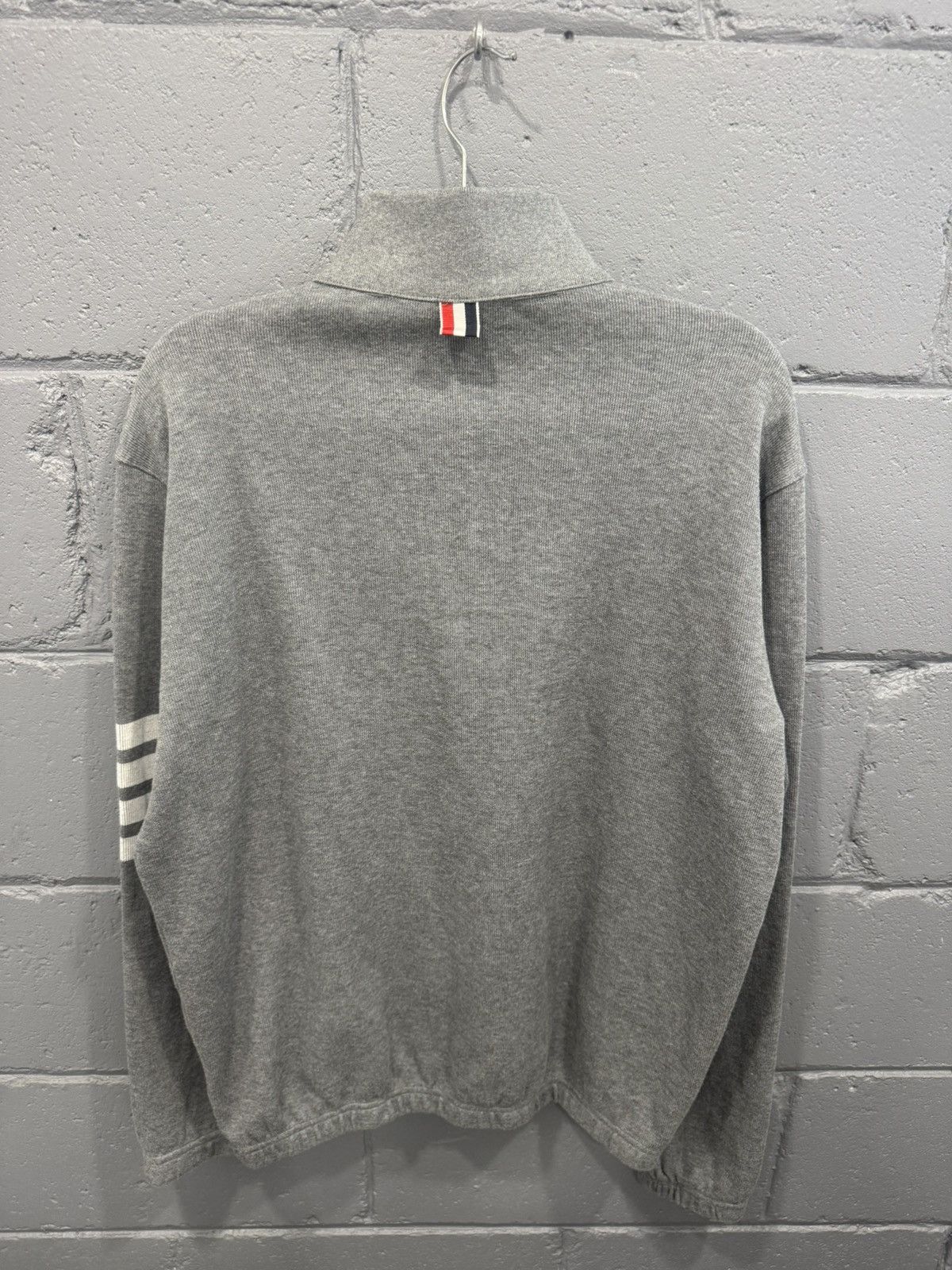 Thom Browne Thom Browne Grey Double-Face Funnel Neck Half-Zip Sweater Size US L / EU 52-54 / 3 - 11 Thumbnail