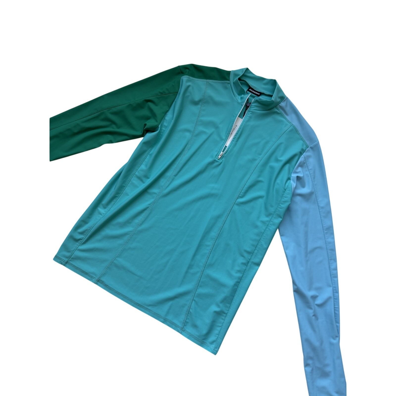 Jacquemus Jacquemus Le Haut Cycliste Zip-Up T-Shirt Blue Green Size US L / EU 52-54 / 3 - 1 Thumbnail