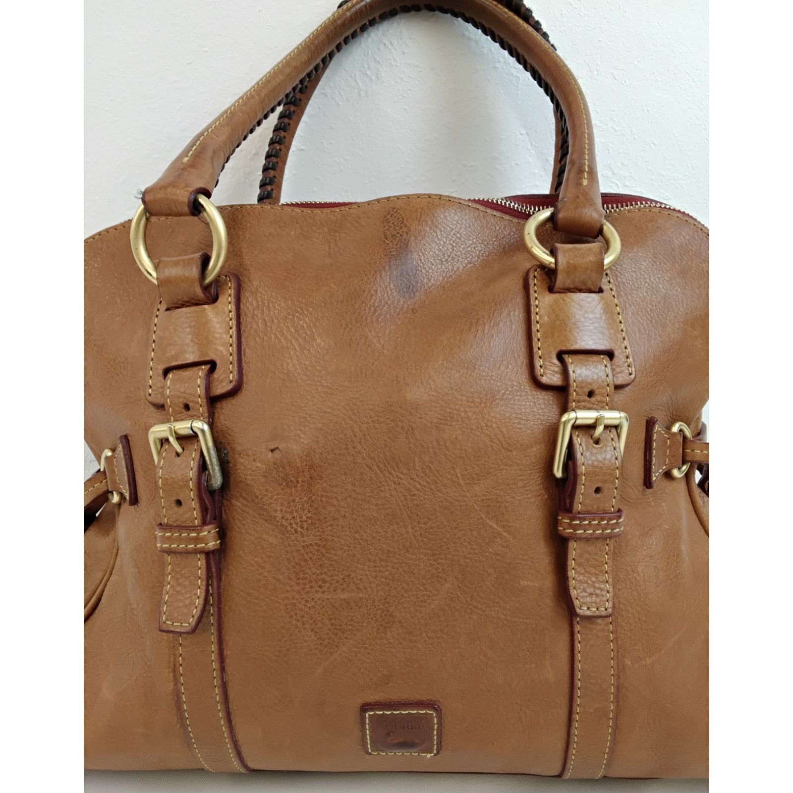 Dooney & Bourke Dooney & Bourke Italian Leather Satchel Bag Brown Purse Size ONE SIZE - 4 Thumbnail