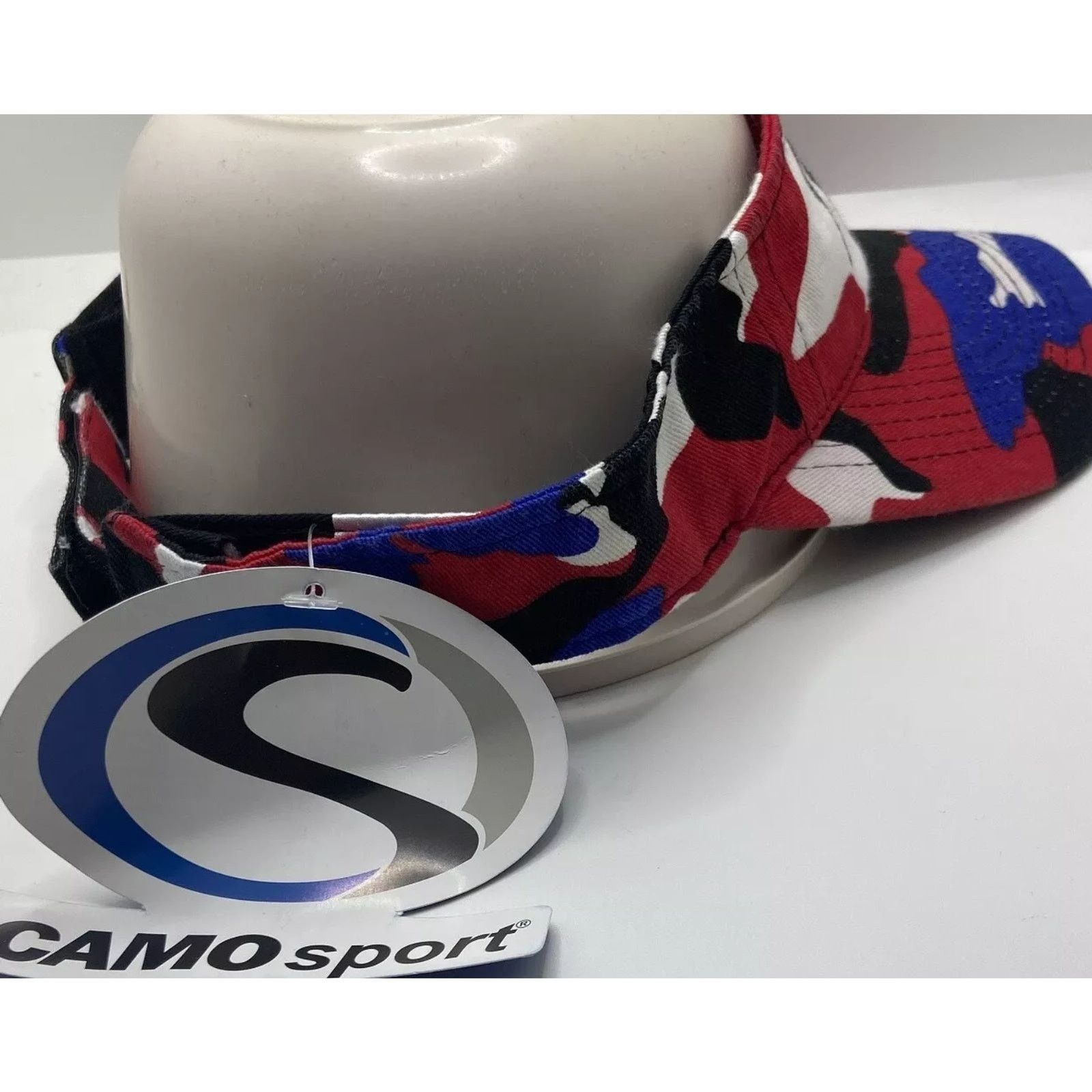 Other CamoSport Sun Visor Red White Blue Black - Adjustable Size ONE SIZE - 7 Thumbnail