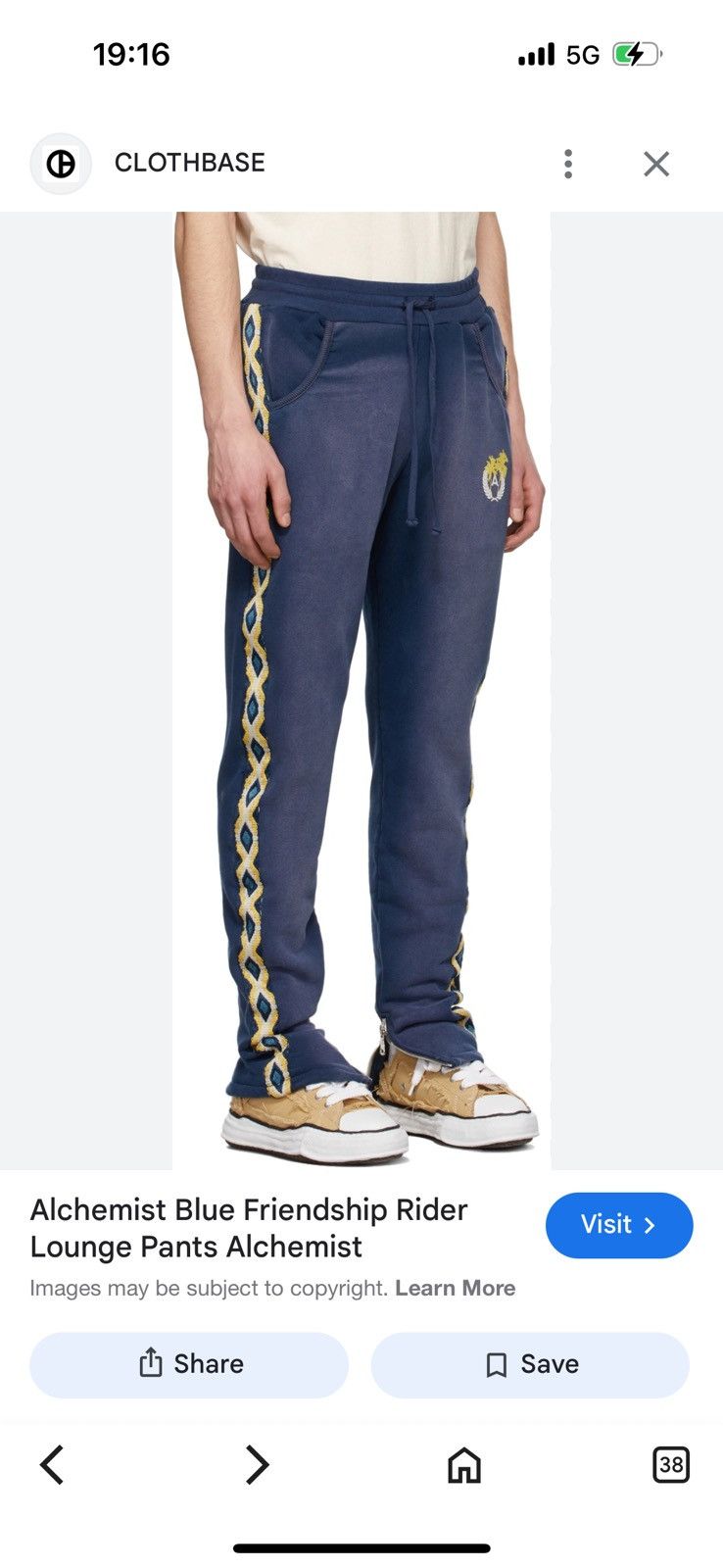 Alchemist ALCHEMIST joggers STUDY SIZES IN PHOTOS BY TAPE MEASURE Size US 30 / EU 46 - 18 Thumbnail