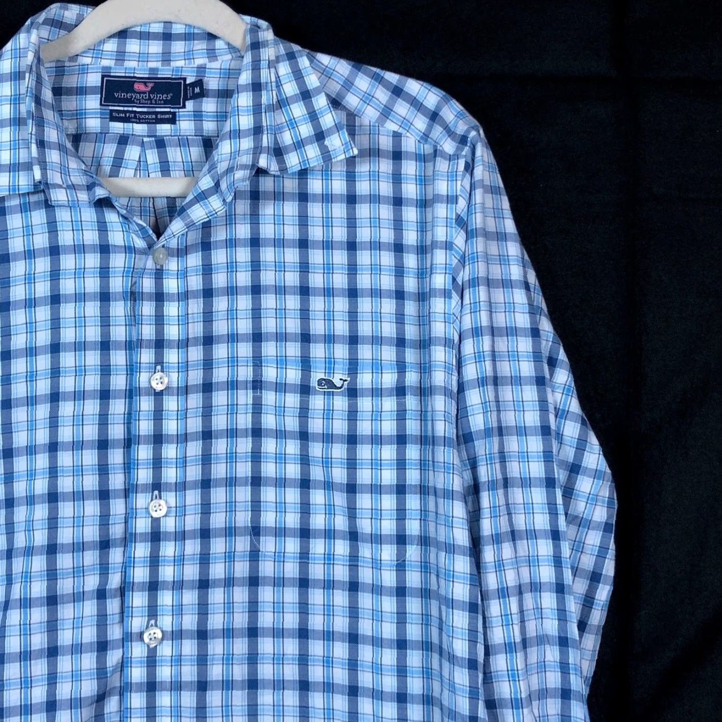 Vineyard Vines Vineyard Vines Shirt Men Plaid Blue Collared Slim Fit Tucker 100% Cotton Medium Size US M / EU 48-50 / 2 - 5 Thumbnail