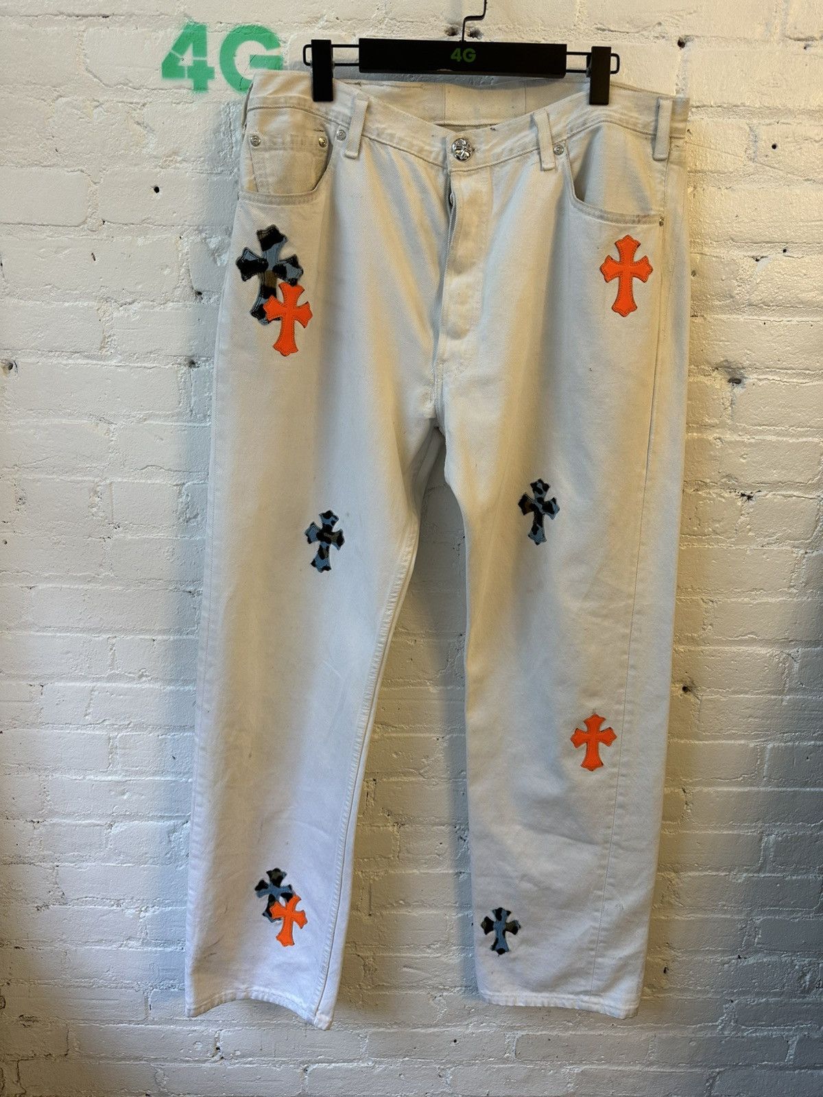 Chrome Hearts Chrome Hearts St. BARTHS rare levi cross patch jeans Size US 36 / EU 52 - 4 Thumbnail