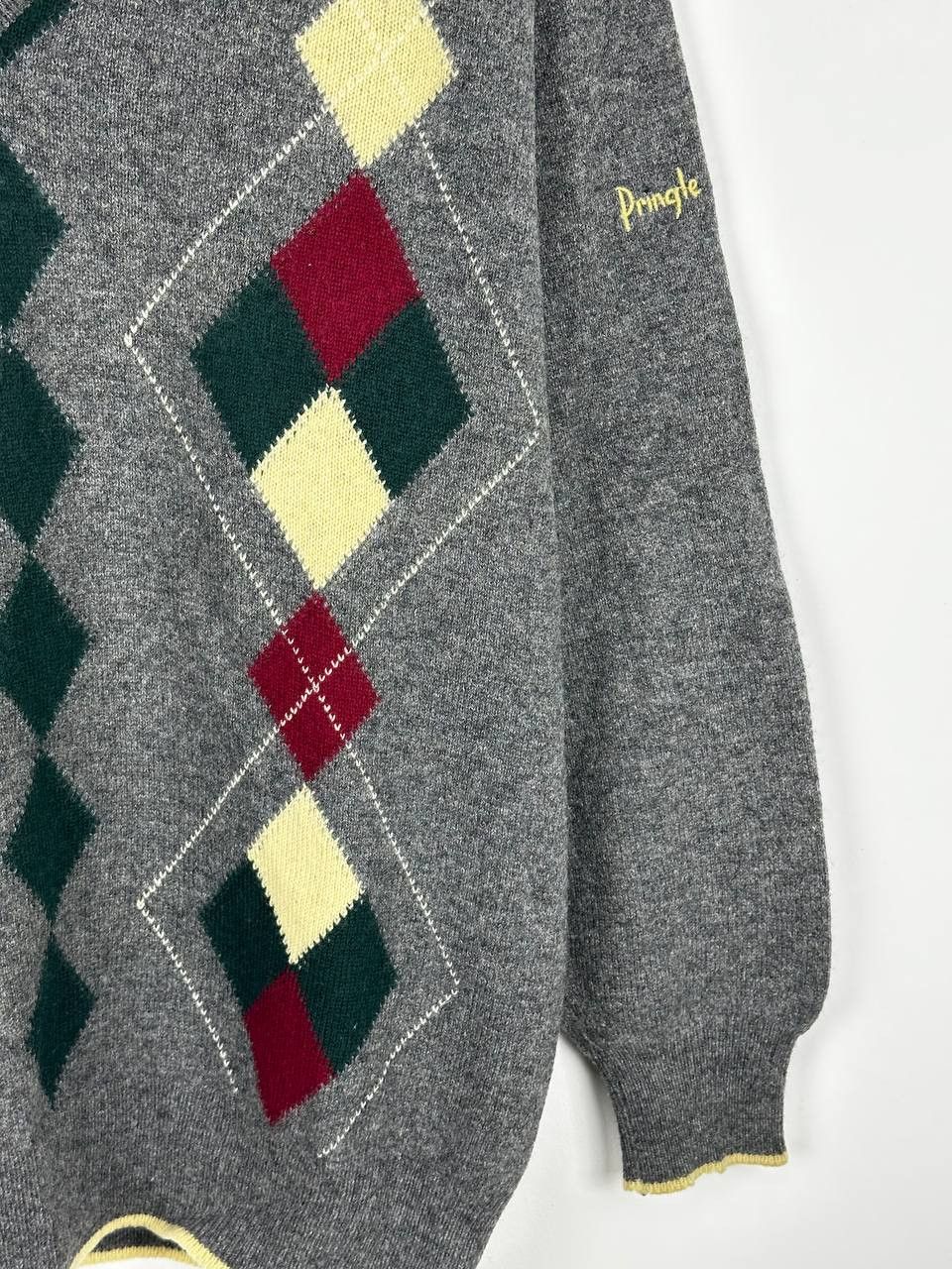 Pringle Of Scotland × Vintage Vintage Pringle Sports Pure Wool Abstract Geometric Sweater Size US L / EU 52-54 / 3 - 6 Thumbnail