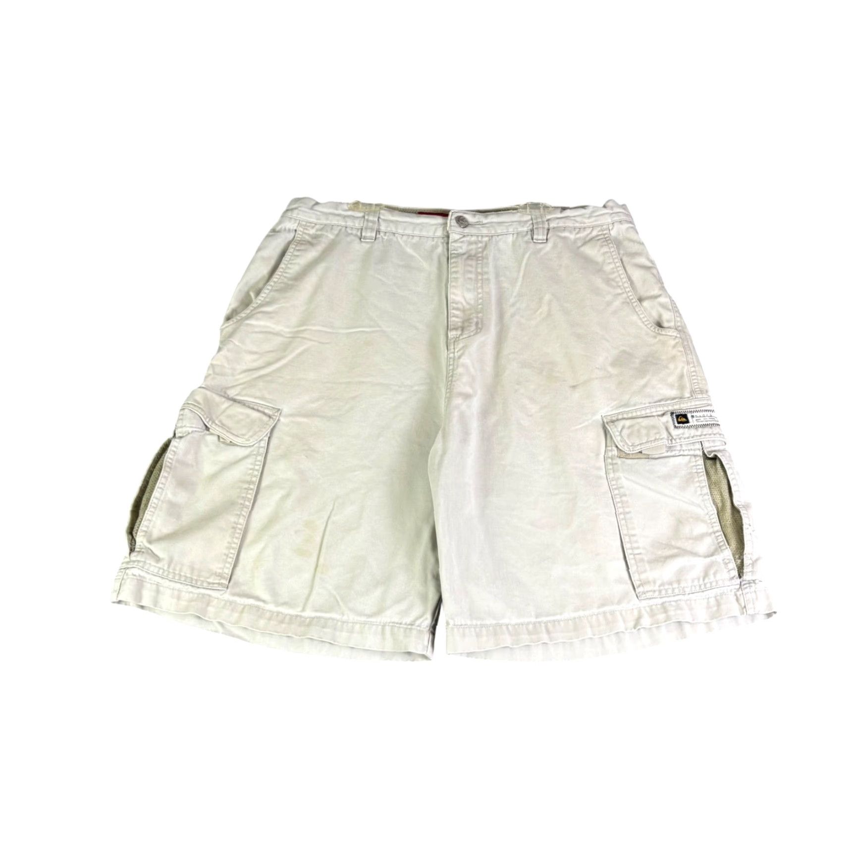 Quiksilver Quiksilver Cargo Shorts Size 36 Men Beige Cotton Twill Relaxed Cotton Cargo Pocket 90s Vintage Incel? Size US 36 / EU 52 - 2 Thumbnail