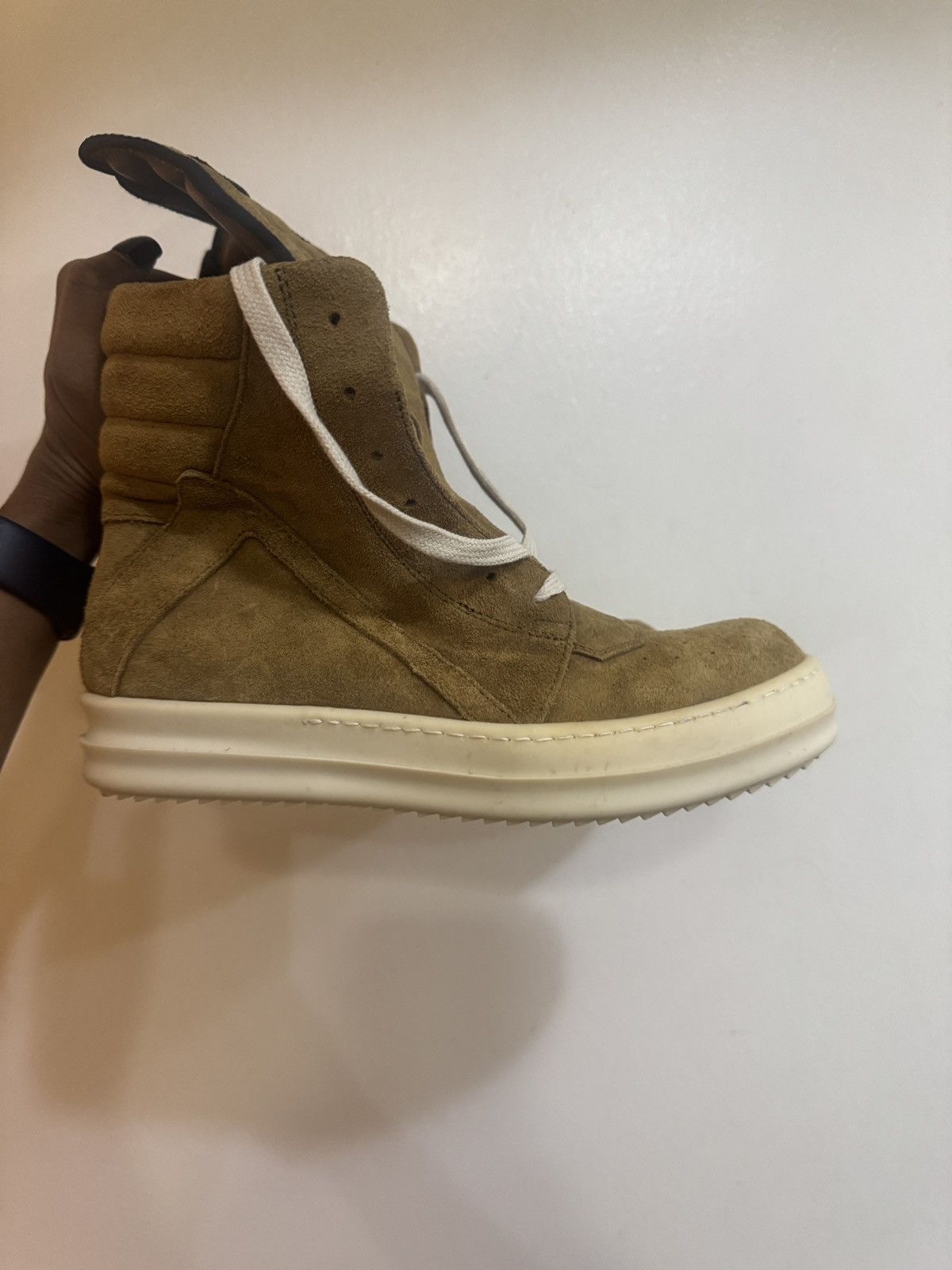 Rick Owens Fall 2014 Suede Geobasket Size US 7 / IT 37 - 3 Thumbnail