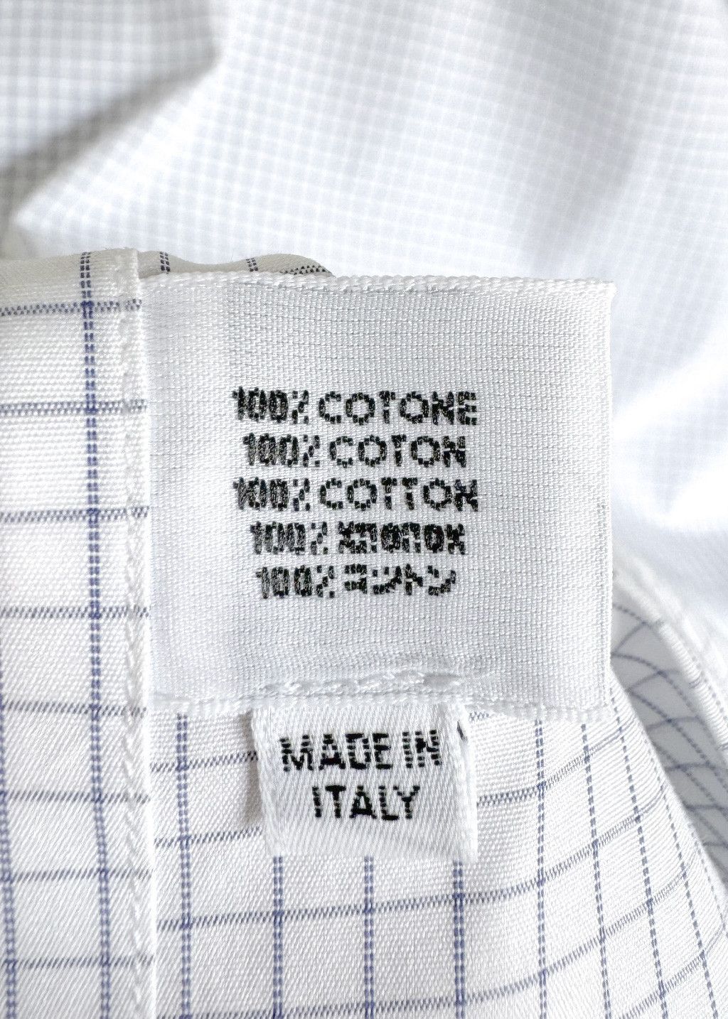 Lanvin Lanvin White Checkered Shirt With White Collar Size US L / EU 52-54 / 3 - 7 Thumbnail