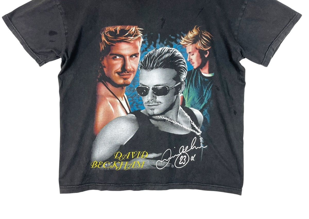 Vintage Vintage David Beckham Miror Print T Shirt Size US L / EU 52-54 / 3 - 4 Thumbnail