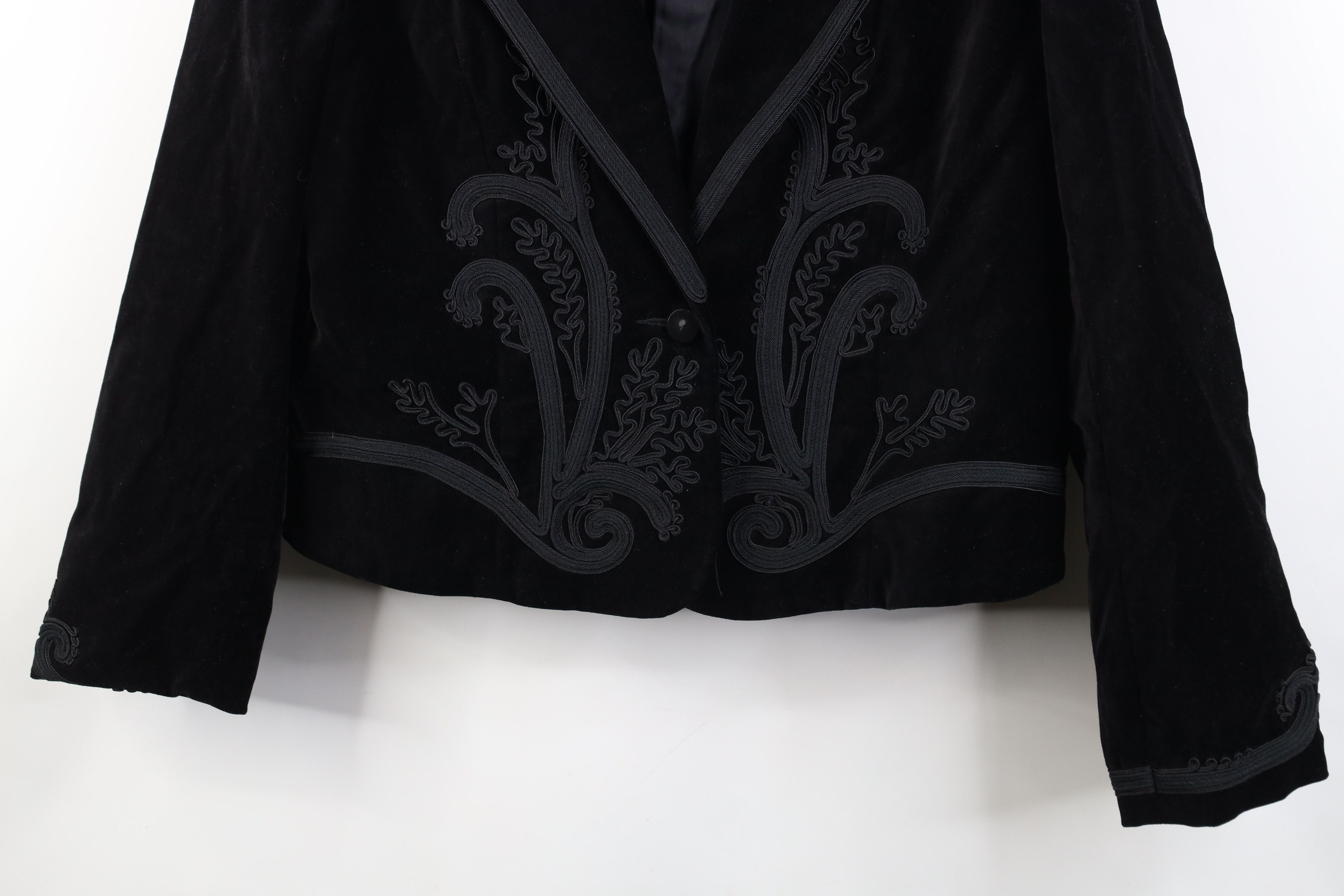 Vintage Vintage 90s Y2K Streetwear Velvet Velour Blazer Jacket Size XXL / US 16-18 / IT 52-54 - 3 Thumbnail
