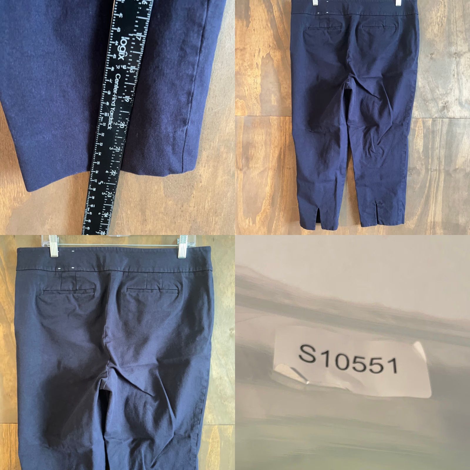 Talbots Talbots Navy Blue High Rise Chatham Crop Pants Side Zip Stretch 14 Women’s Workwear Casual Formal Cropped Plus Inseam 22 in 35 in Waist Size 36" / US 14 / IT 50 - 8 Thumbnail