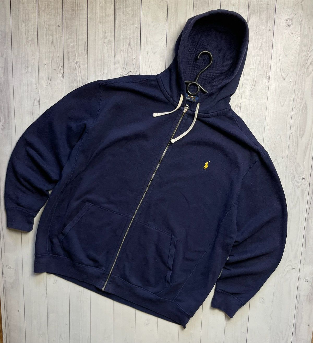 Vintage Vintage polo Ralph Lauren zip hoodie logo navy size XXL Size US XXL / EU 58 / 5 - 1 Thumbnail