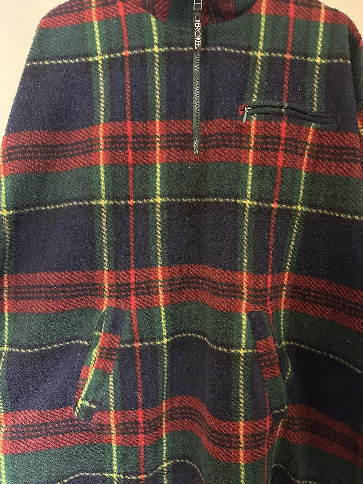 Cherokee × Vintage Vintage Cherokee Plaid 1/4 Zip-up Fleece Size XL Size US XL / EU 56 / 4 - 4 Thumbnail