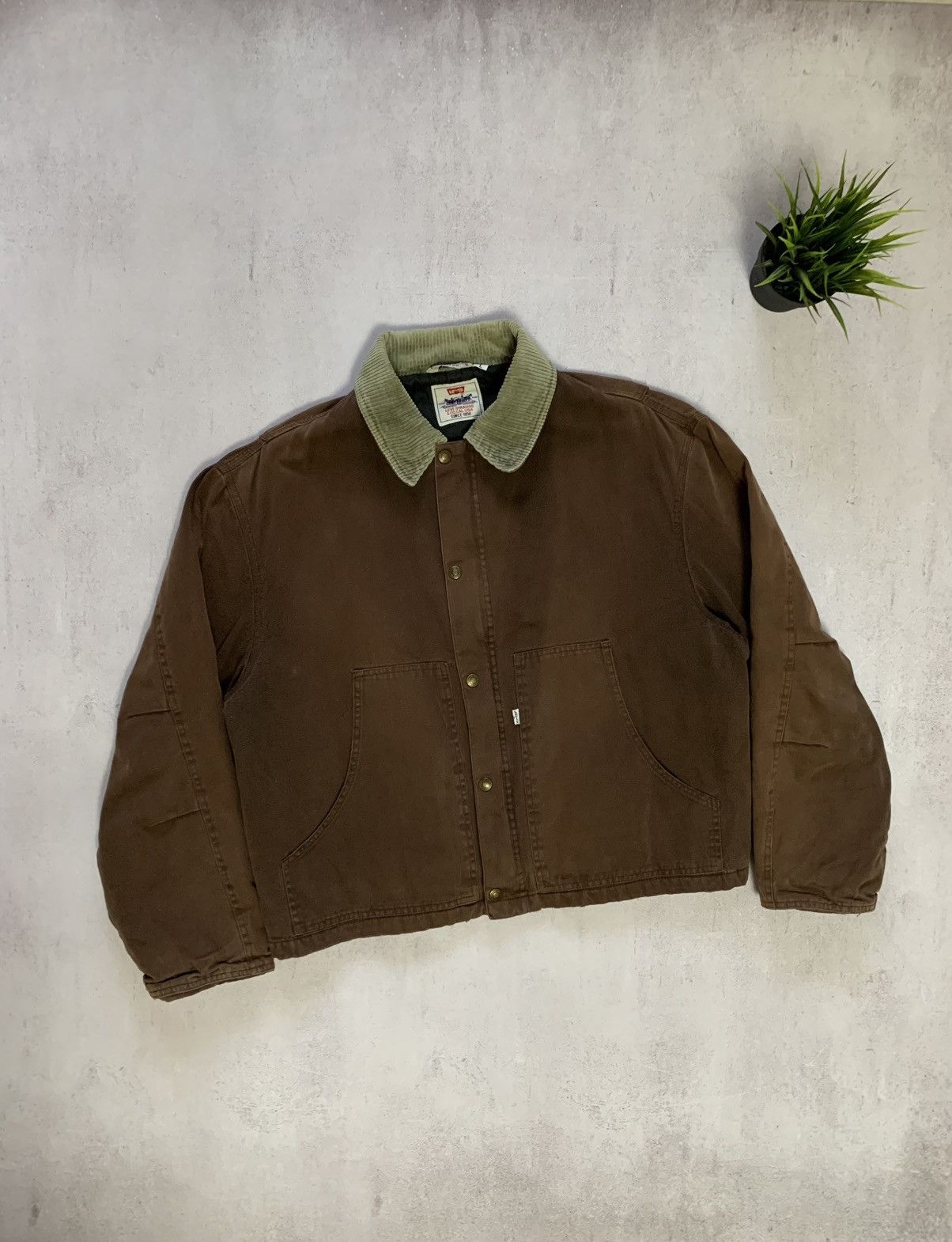 Levi's × Levi's Vintage Clothing Vintage Levis Denim Jacket Bomber 1973 Brown Baggy Very Rare Size US M / EU 48-50 / 2 - 1 Thumbnail
