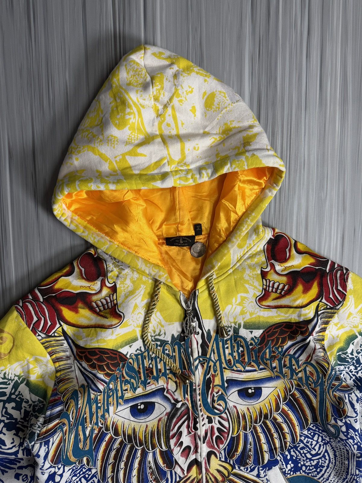 Christian Audigier Christian Audigier Y2K All Over Print Graphic Zip Hoodie Size US XS / EU 42 / 0 - 4 Thumbnail