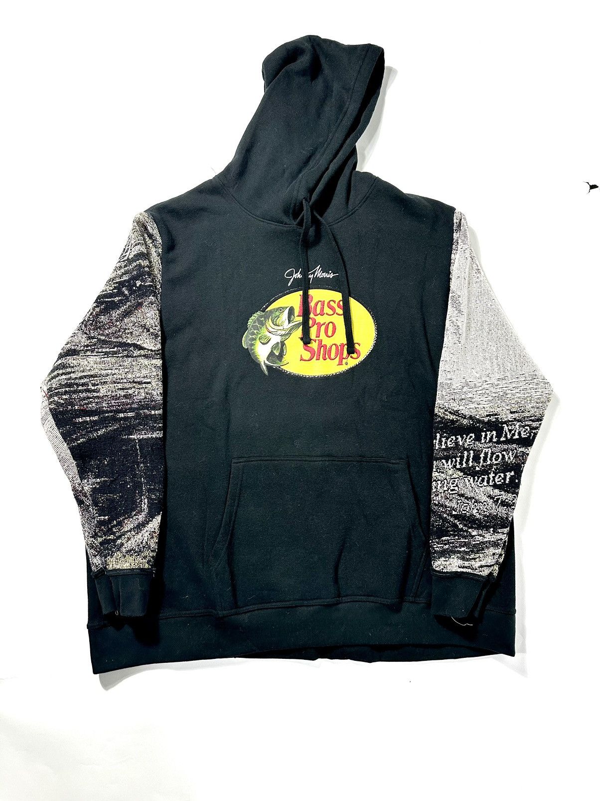 image of Black Bass Pro Tapestry Hoodie" 3X, Men's (Size 2XL)