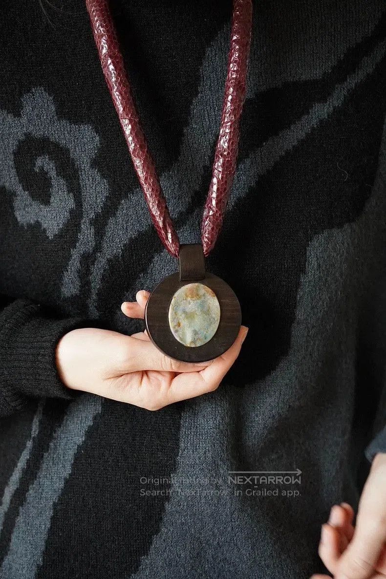 Kenzo 1980s Kenzo Natural Stone Pendant Necklace. Size ONE SIZE - 1 Thumbnail