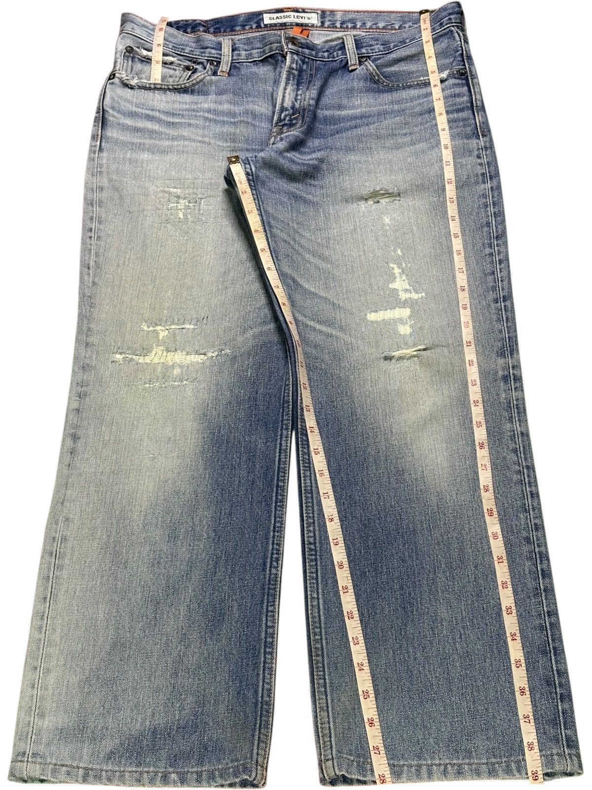 Levi's Vintage 90s Levis 502 Faded Wash Distressed Baggy Jeans Size US 34 / EU 50 - 13 Thumbnail