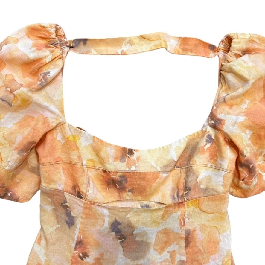 Significant Other Significant Other Lois Floral Mini Dress Orange, Size US 10 Size L / US 10 / IT 46 - 5 Thumbnail