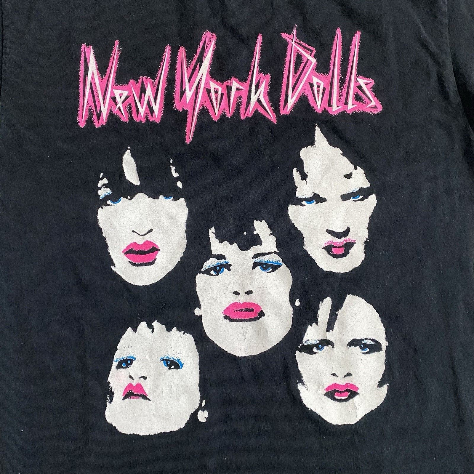 Band Tees × Vintage 2000s New York Dolls T Shirt Black Band Too Much Too Soon Size US S / EU 44-46 / 1 - 2 Thumbnail