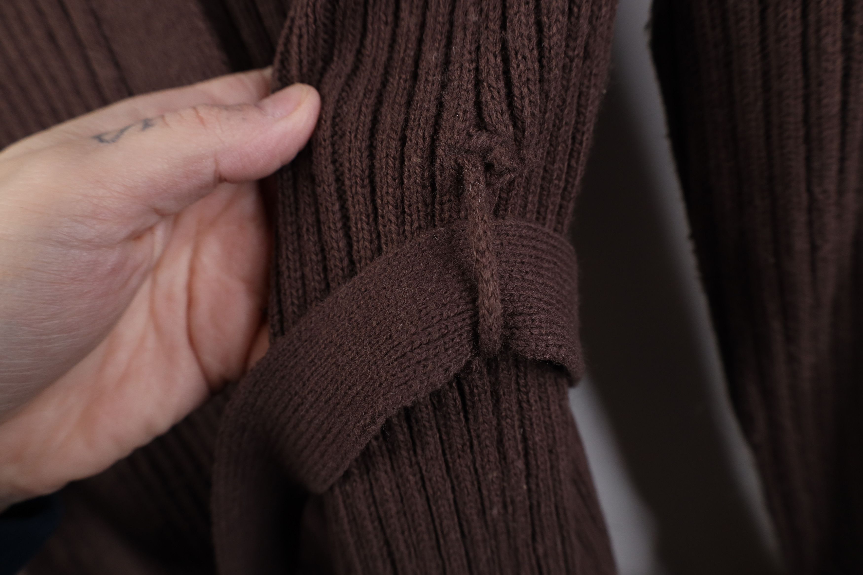 Vintage Vintage Y2K Babydoll Belted Ribbed Knit Cardigan Sweater Size M / US 6-8 / IT 42-44 - 9 Thumbnail