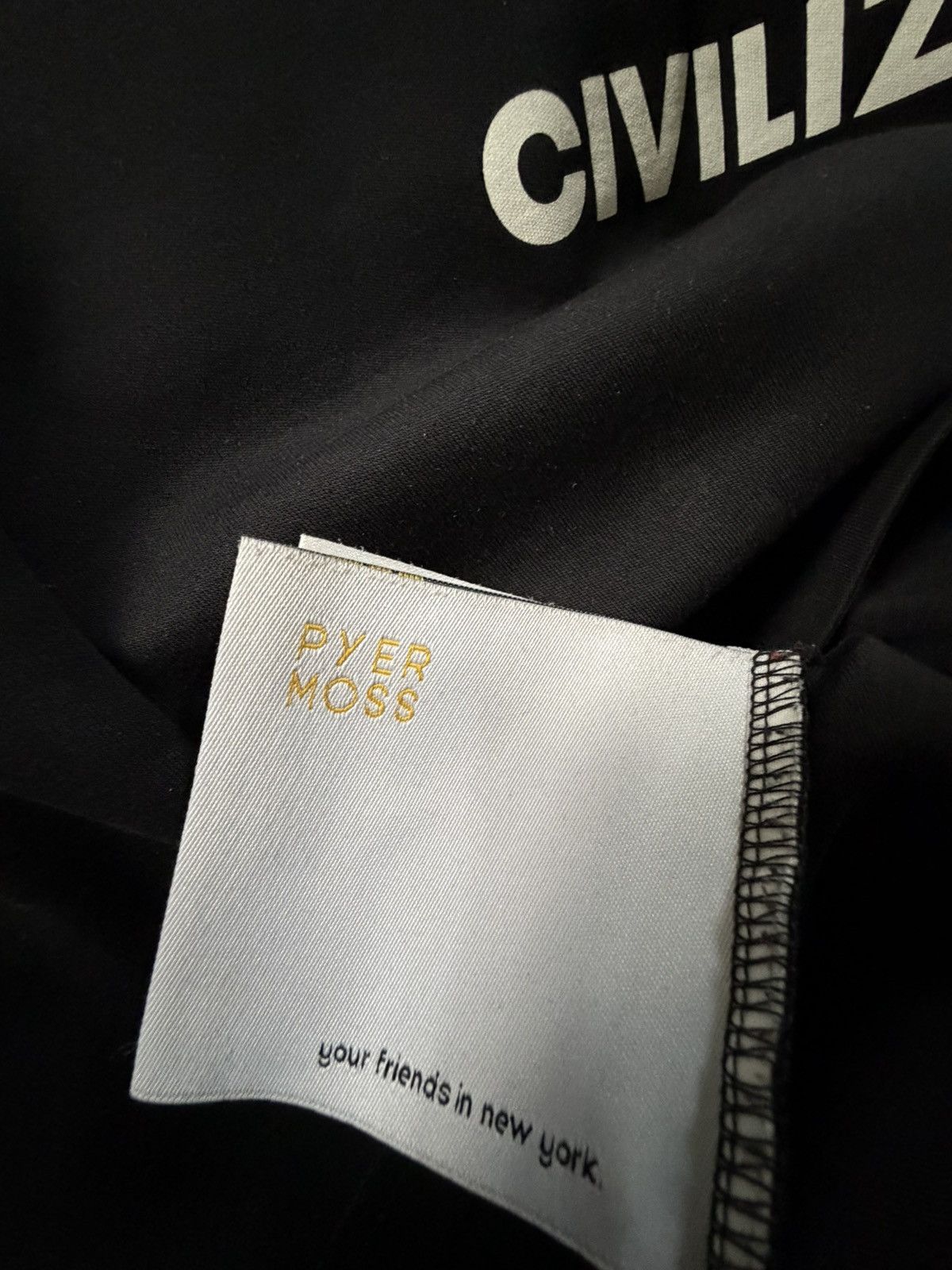 Pyer Moss Pyer Moss “Civilize Yourself” Long Sleeve Tee Black Rare Size US M / EU 48-50 / 2 - 4 Thumbnail