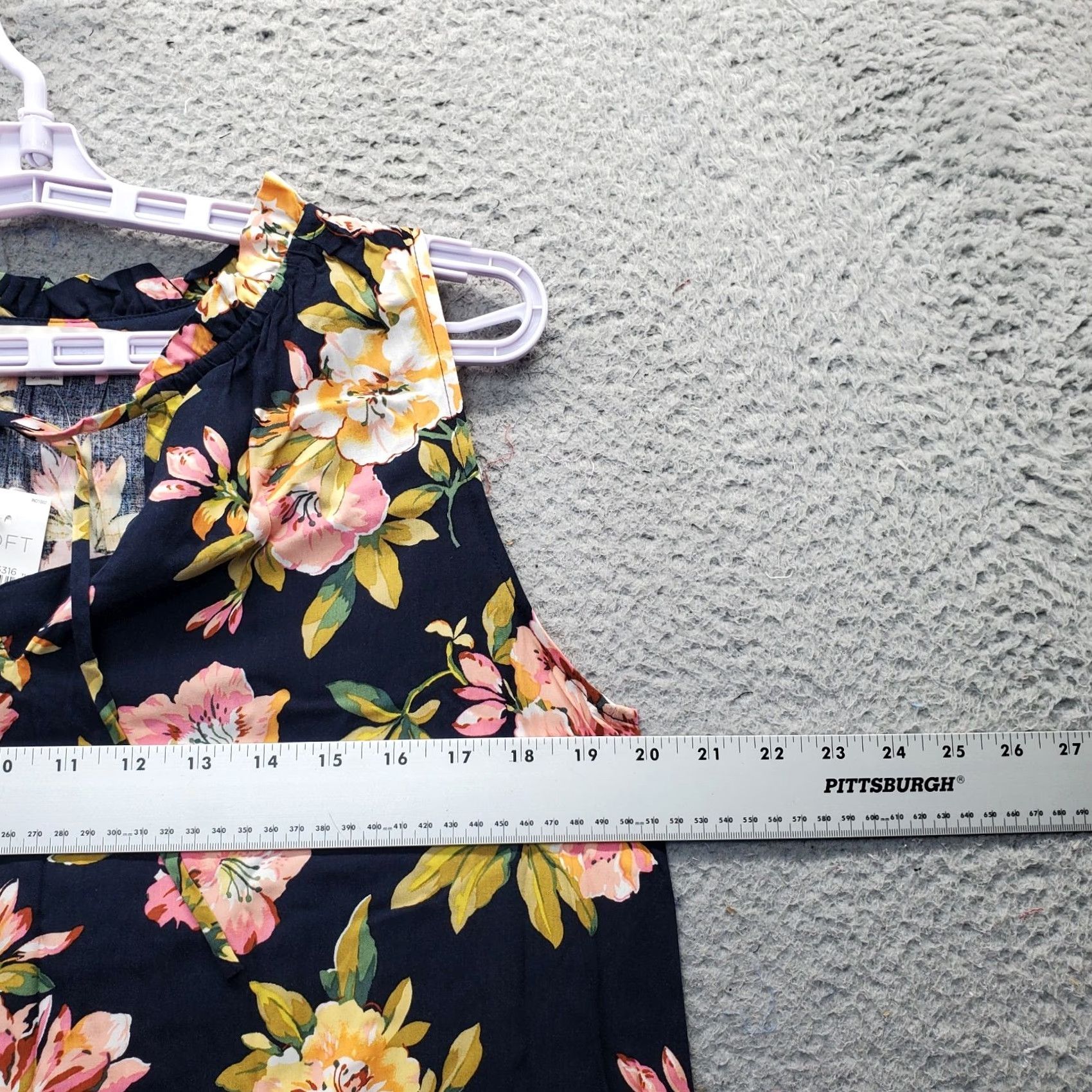 Loft LOFT Womens Size S Multicolor Floral A-Line Dress Sleeveless Ruffle Tie Front Crew Neck Summer Dept: Women Size S / US 4 / IT 40 - 4 Thumbnail
