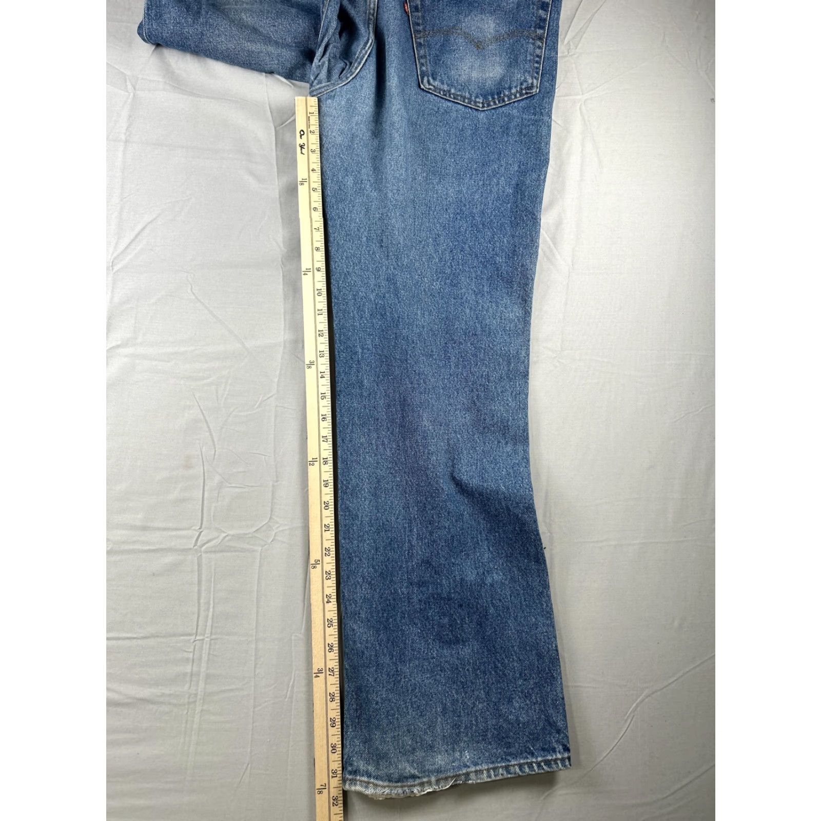 Levi's VINTAGE Levi's Jeans 517 38X31 Bootcut Men Blue 5-Pocket Distressed Relaxed Straight Belt Closure USA 90s Size US 38 / EU 54 - 7 Thumbnail