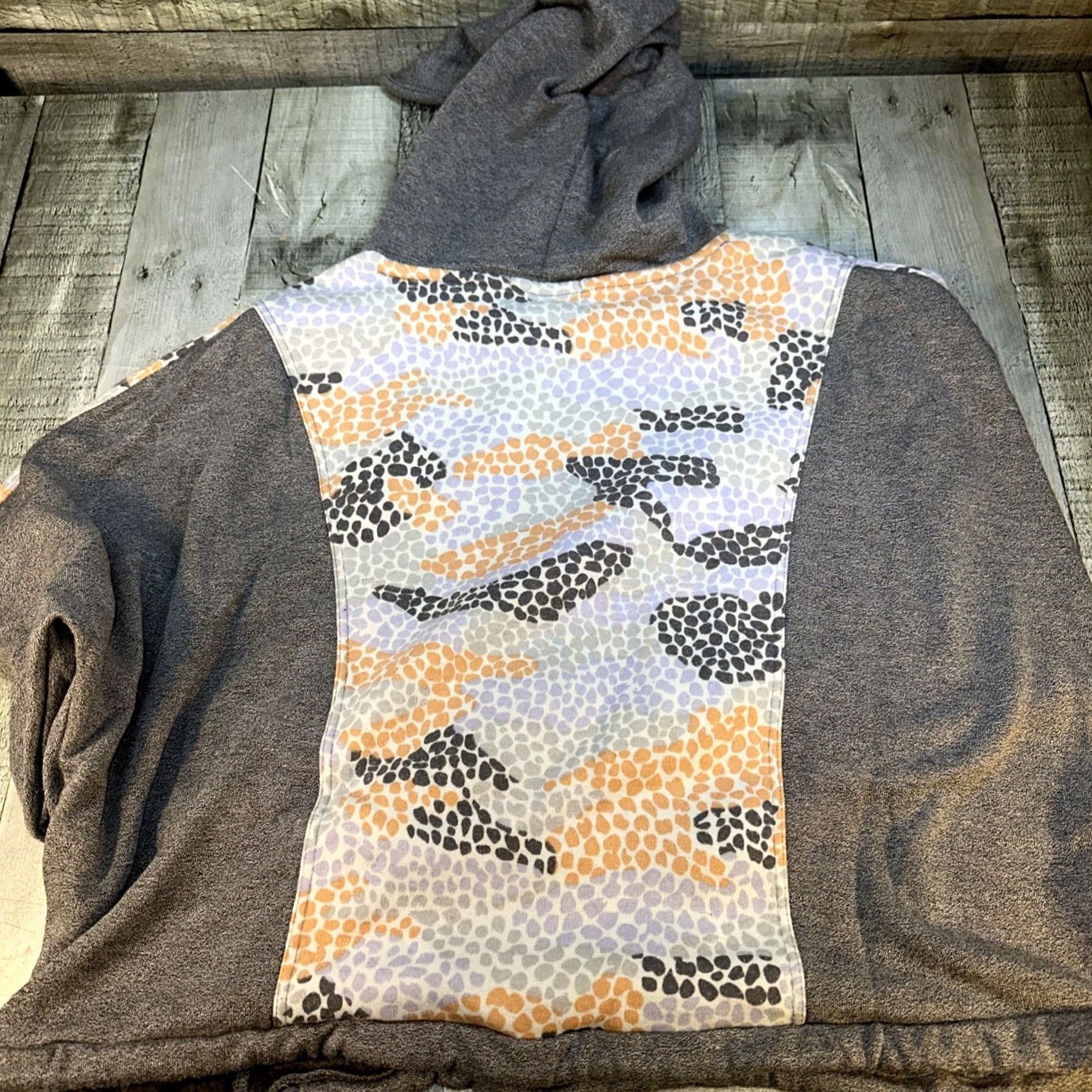 Vintage Oli Viv Women’s Lounge Set Hoodie & Joggers Gray L Snakeskin Trim Cozy Size L / US 10 / IT 46 - 6 Thumbnail