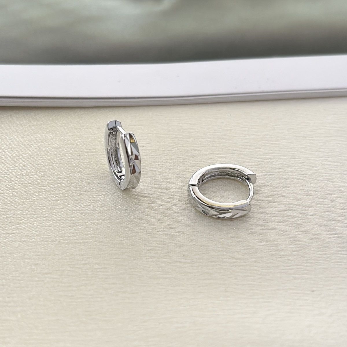 Other 13mm Small Silver Hoop Earrings for Men Women Streetwear Size ONE SIZE - 1 Thumbnail