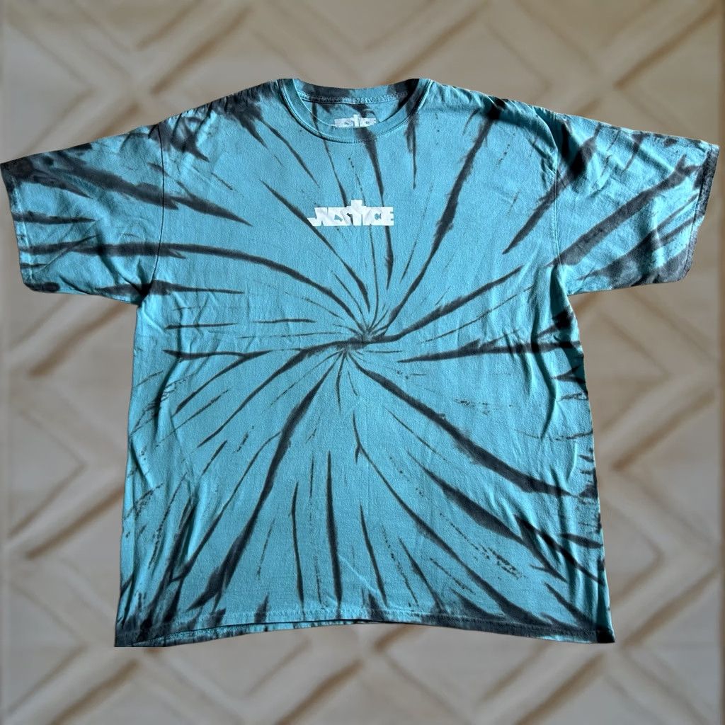 Vintage Justin Bieber Tour "Justice" 100% Cotton Blue & Black Tie Dye T-Shirt XXL Size US XXL / EU 58 / 5 - 1 Thumbnail