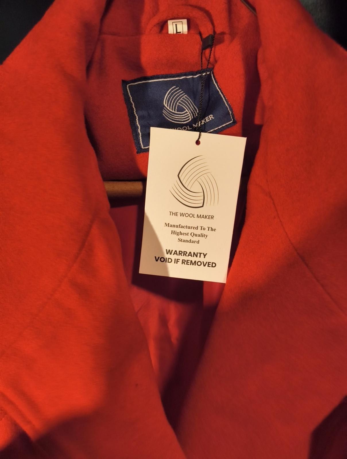 Other The Wool Maker Red Wool Coat Women's Large Size L / US 10 / IT 46 - 2 Thumbnail