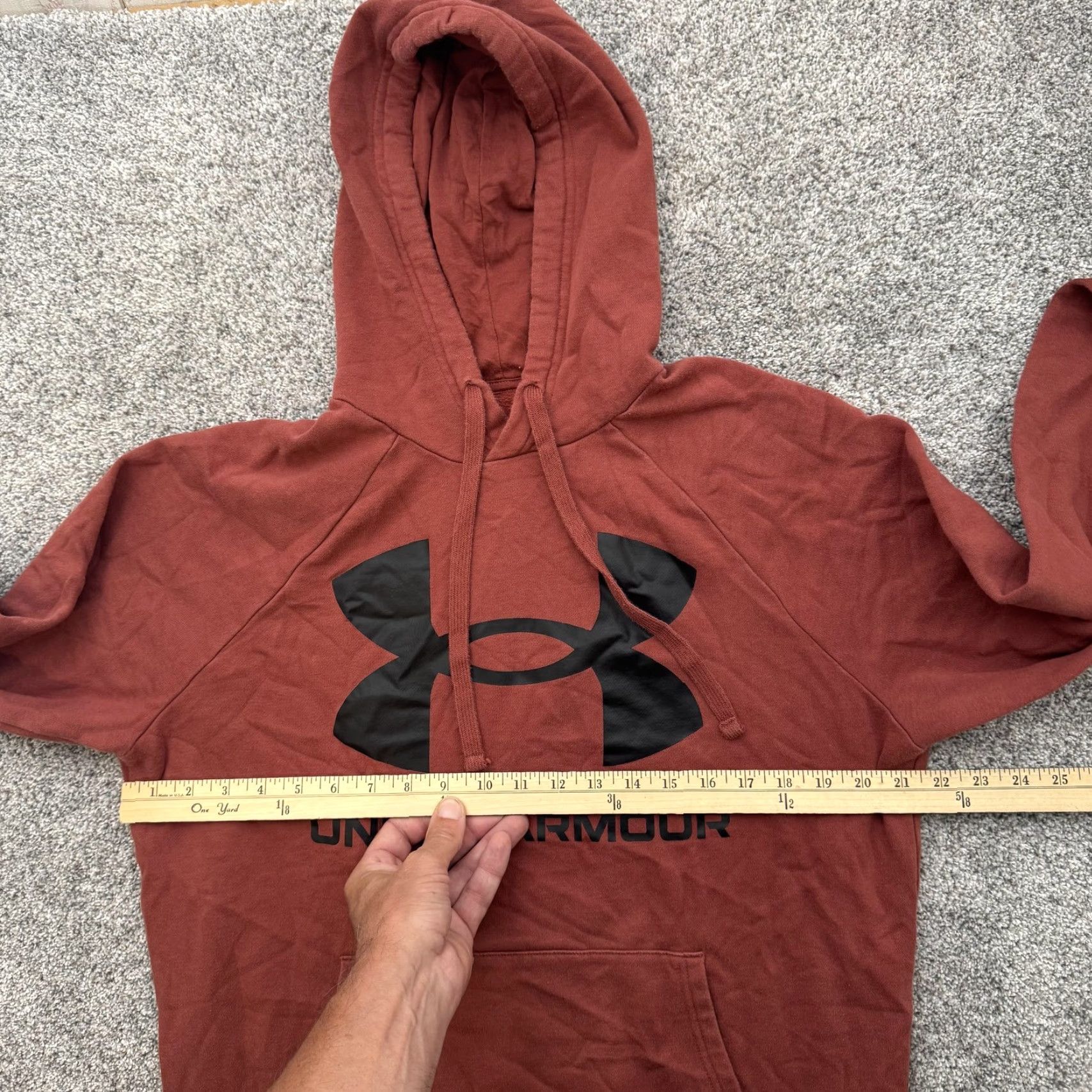 Under Armour Under Armour Hoodie Mens M Red ColdGear Pullover Sweatshirt Graphic Print Kangaroo Pocket Drawstring Hooded Size US M / EU 48-50 / 2 - 3 Thumbnail