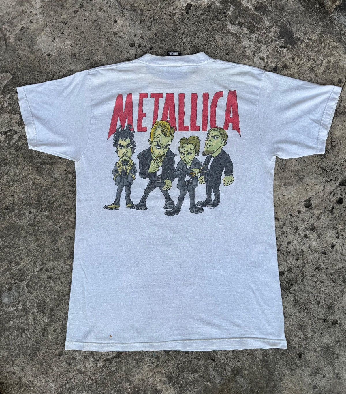 Band Tees Rare Vintage 90's Metallica Cartoon Big Print Tshirt Size US L / EU 52-54 / 3 - 4 Thumbnail