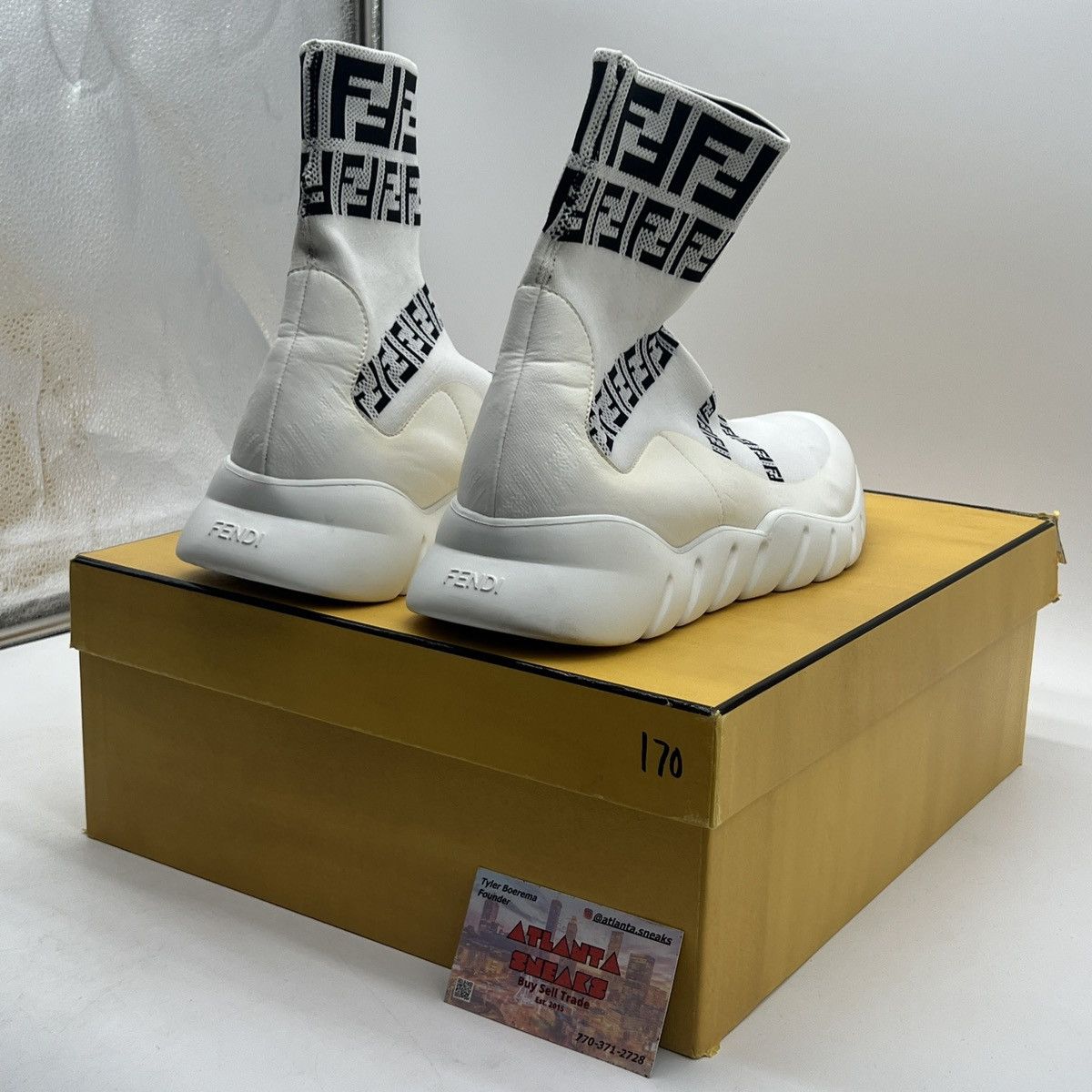 Fendi Fendi sneakers white and black Size US 9 / EU 42 - 5 Thumbnail