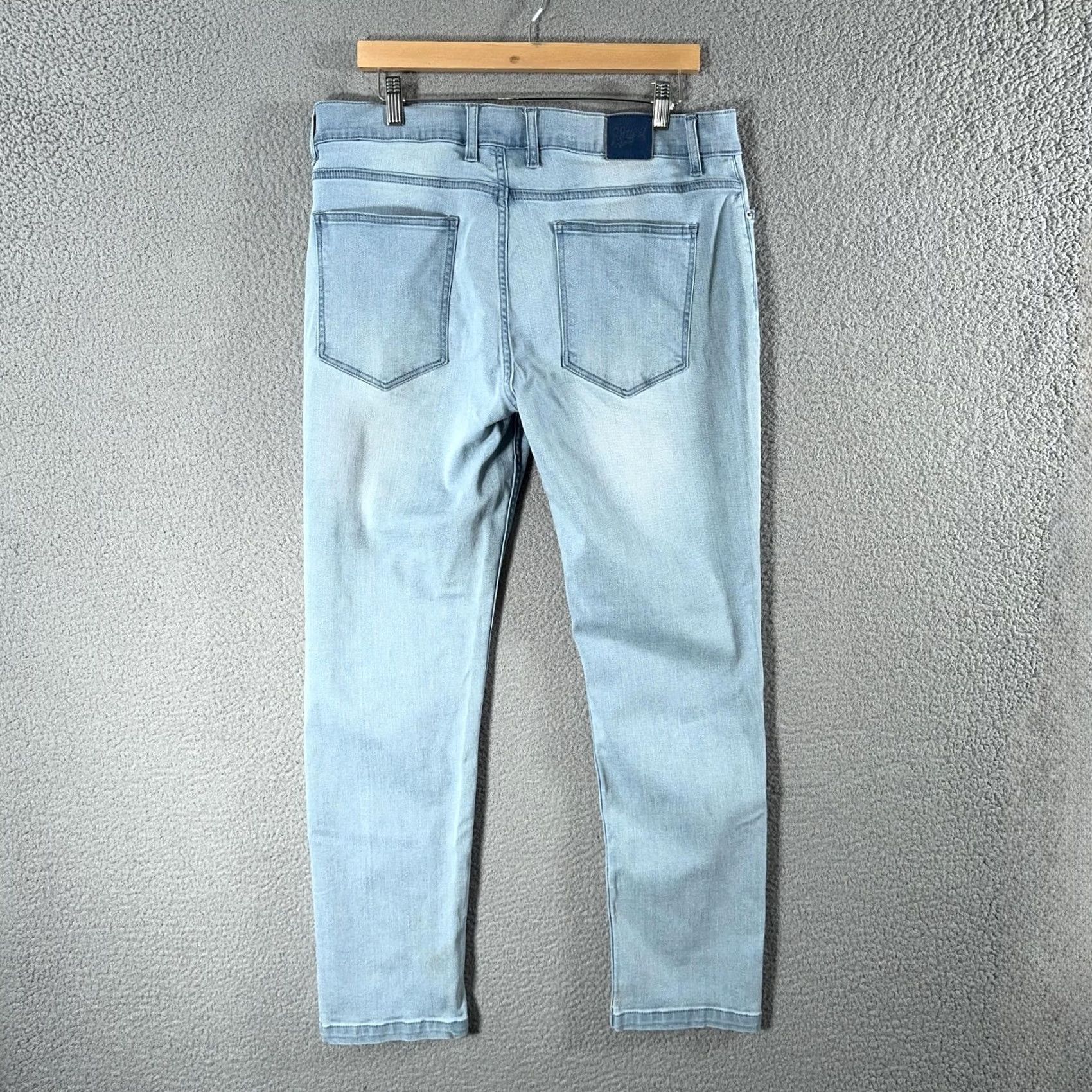 Vintage Mugsy Grands Jeans Mens 36x30 Light Blue Classic Straight Stretch Denim Soft Size US 36 / EU 52 - 4 Thumbnail