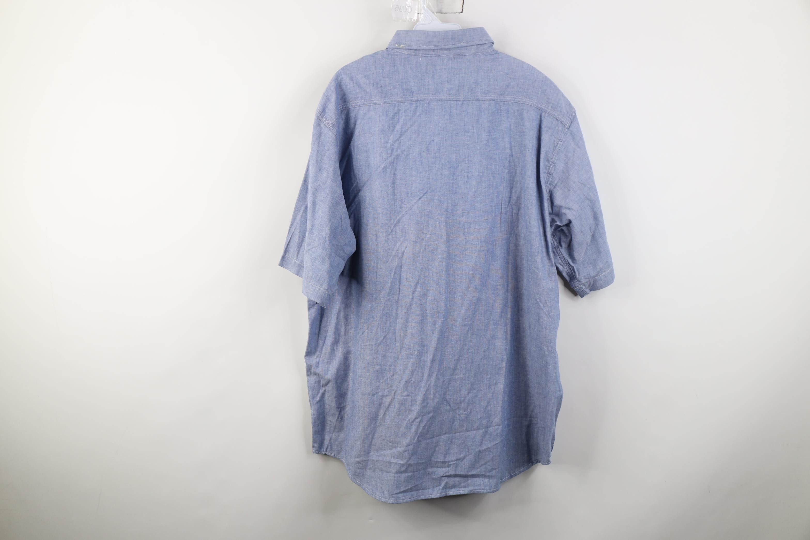 Carhartt Deadstock Vintage 90s Carhartt Chambray Short Sleeve Shirt Size US XL / EU 56 / 4 - 10 Thumbnail