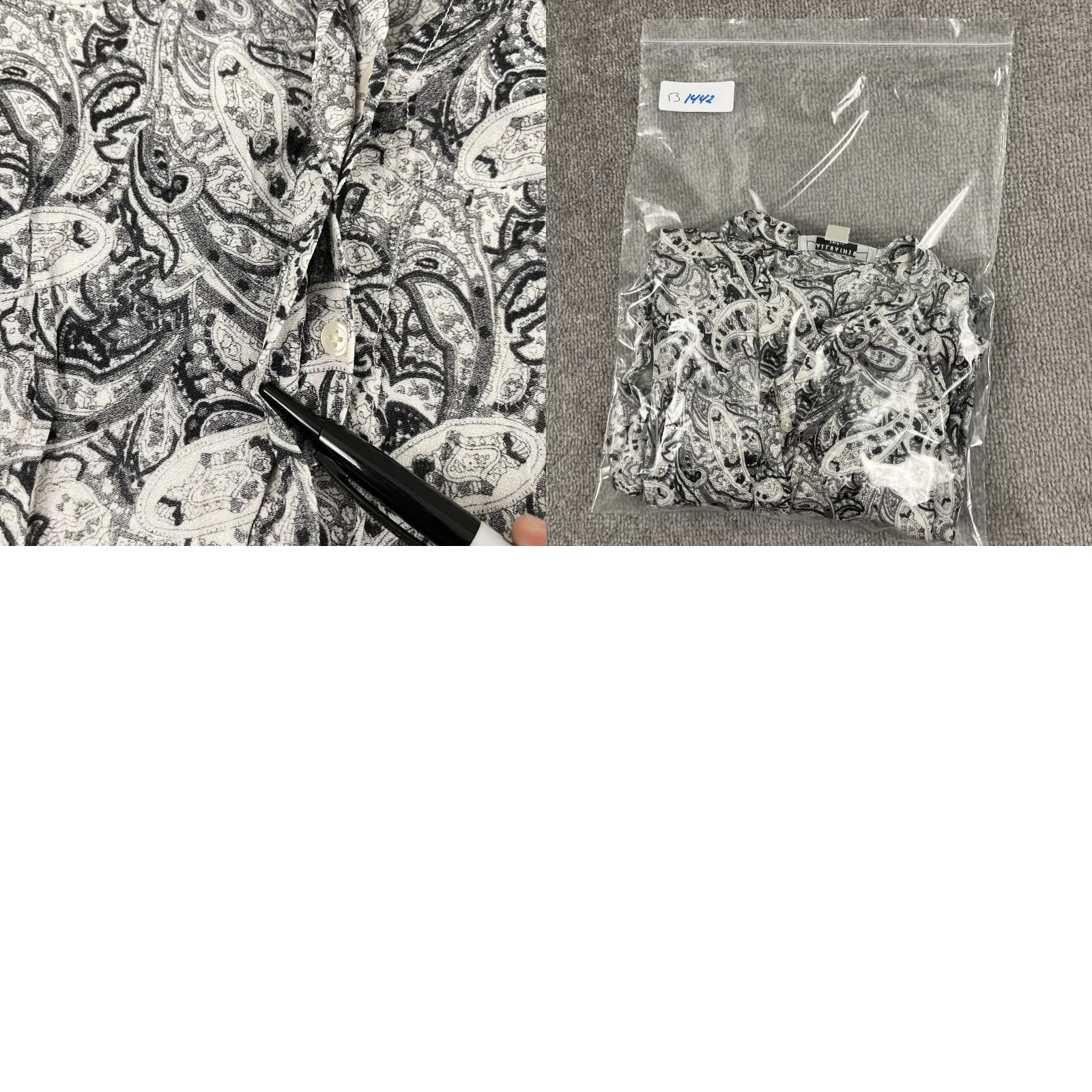 Allsaints AllSaints Cayla Paisley Shirt Dress Womens Small Black White Button Up Tunic Top Shirt Dress Size S / US 4 / IT 40 - 8 Thumbnail