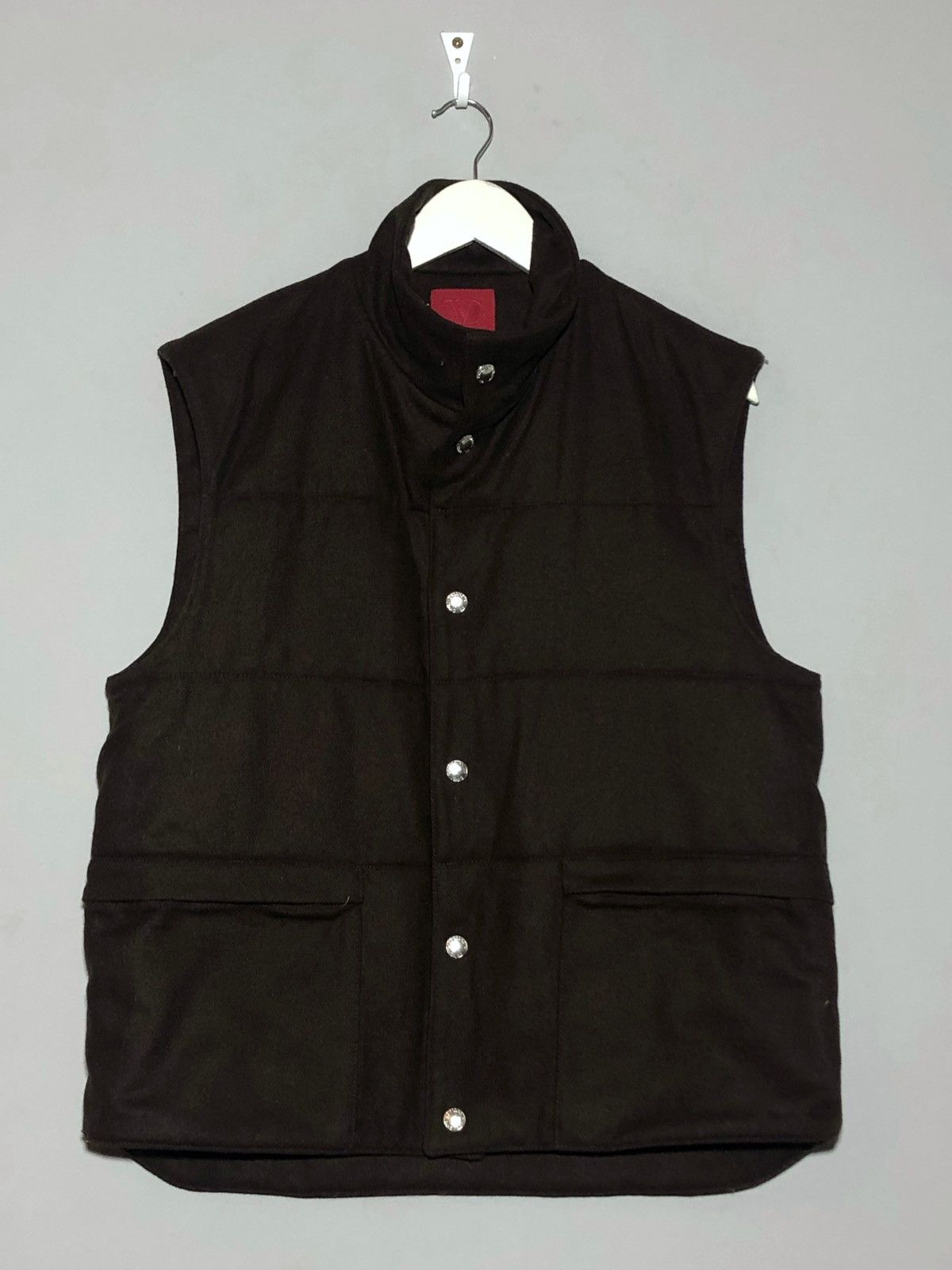Valentino Vintage Valentino Jeans Wool Blend Brown Vest Jacket Size US XL / EU 56 / 4 - 1 Thumbnail