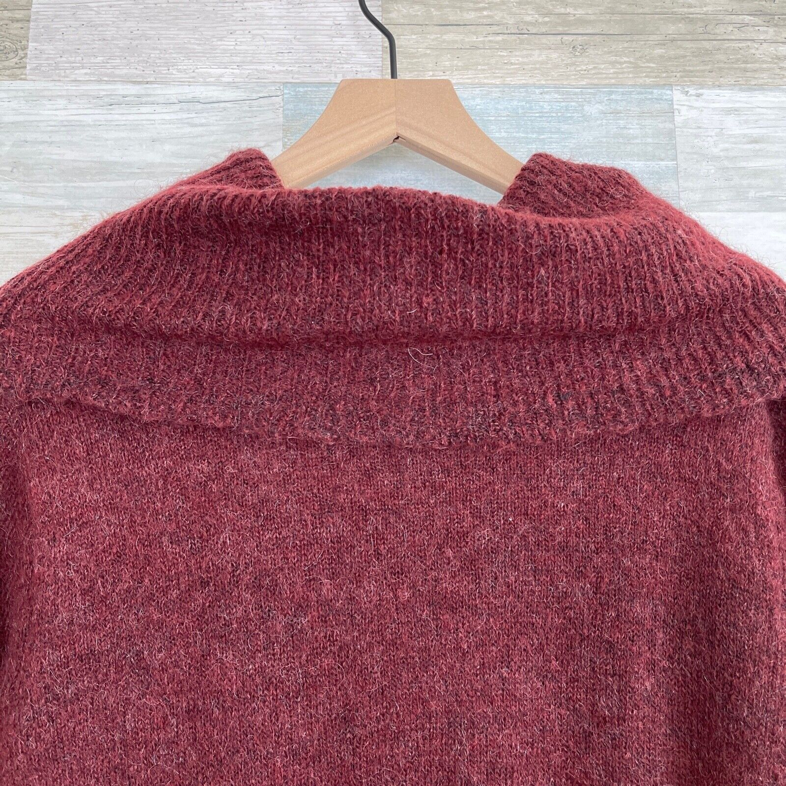 Other Jillian Jones Kid Mohair Wool Funnel Neck Sweater Red VTG PL Size L / US 10 / IT 46 - 4 Thumbnail