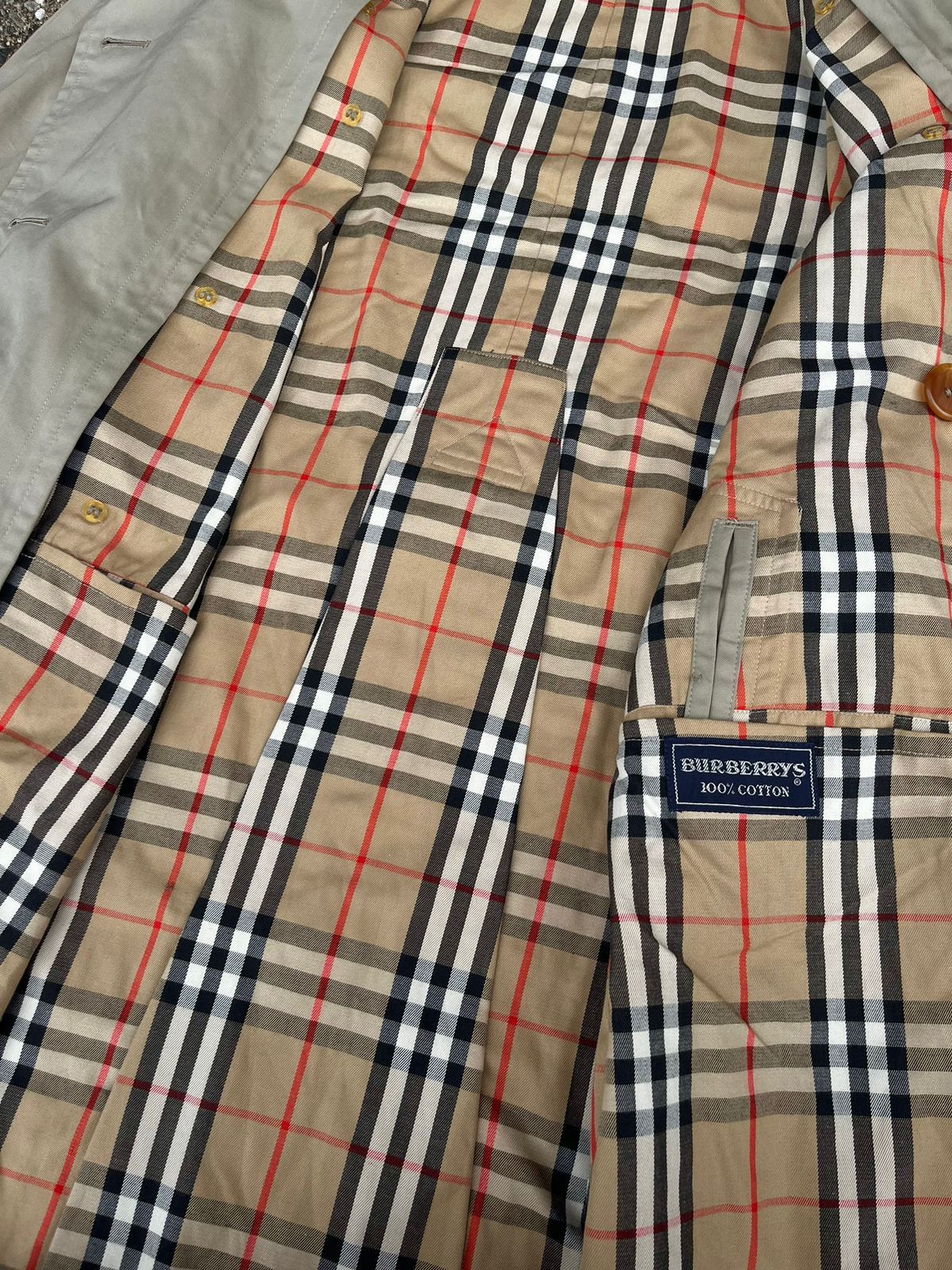Burberry × Vintage Vintage Luxury Burberry Nova Check Women's Trenh Coat Size L / US 10 / IT 46 - 7 Thumbnail