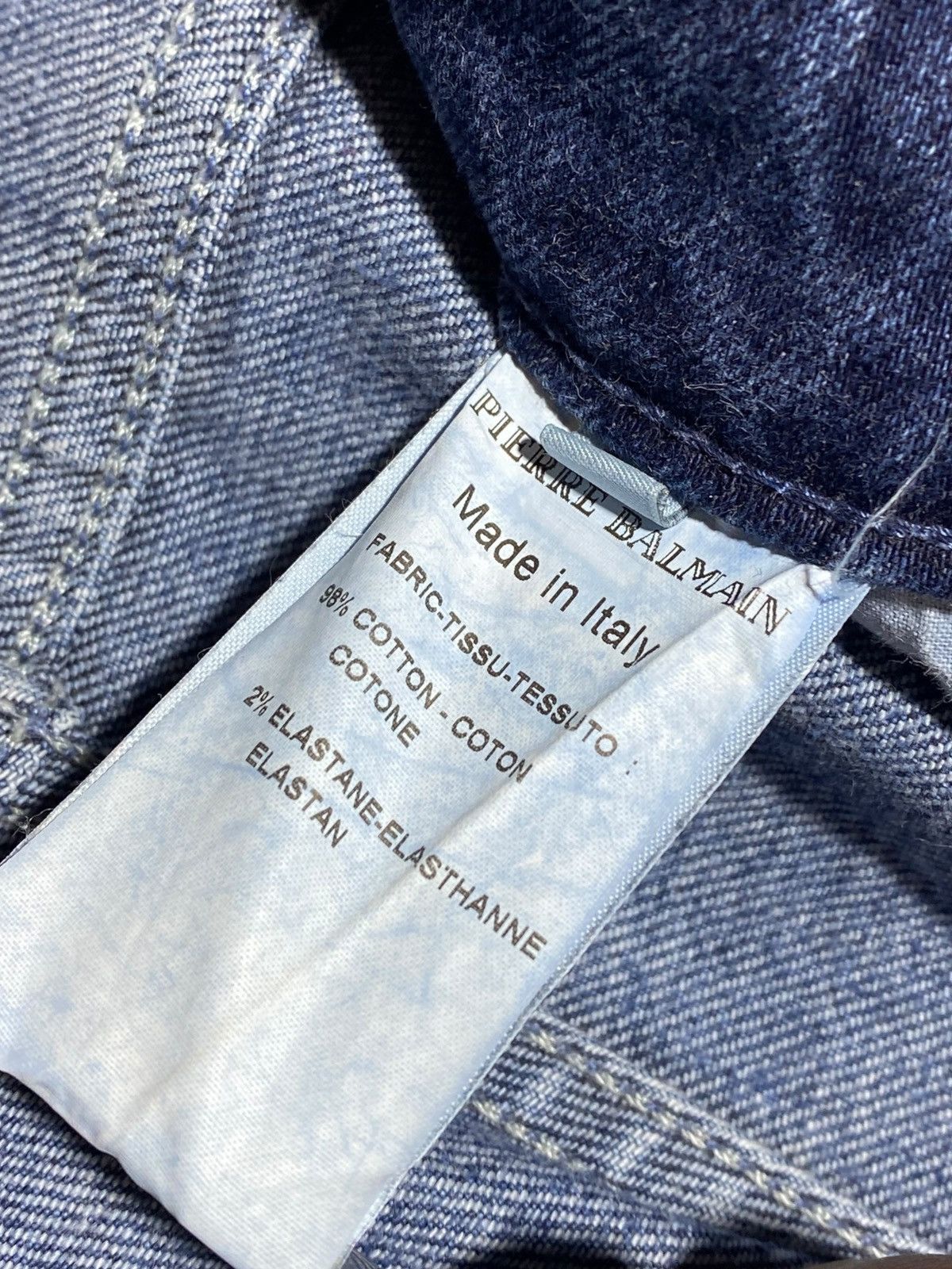 Pierre Balmain 🔥 PIERRE BALMAIN MOTO BIKER DENIM Y2K RARE DISTRESSED JEANS Size US 34 / EU 50 - 18 Thumbnail