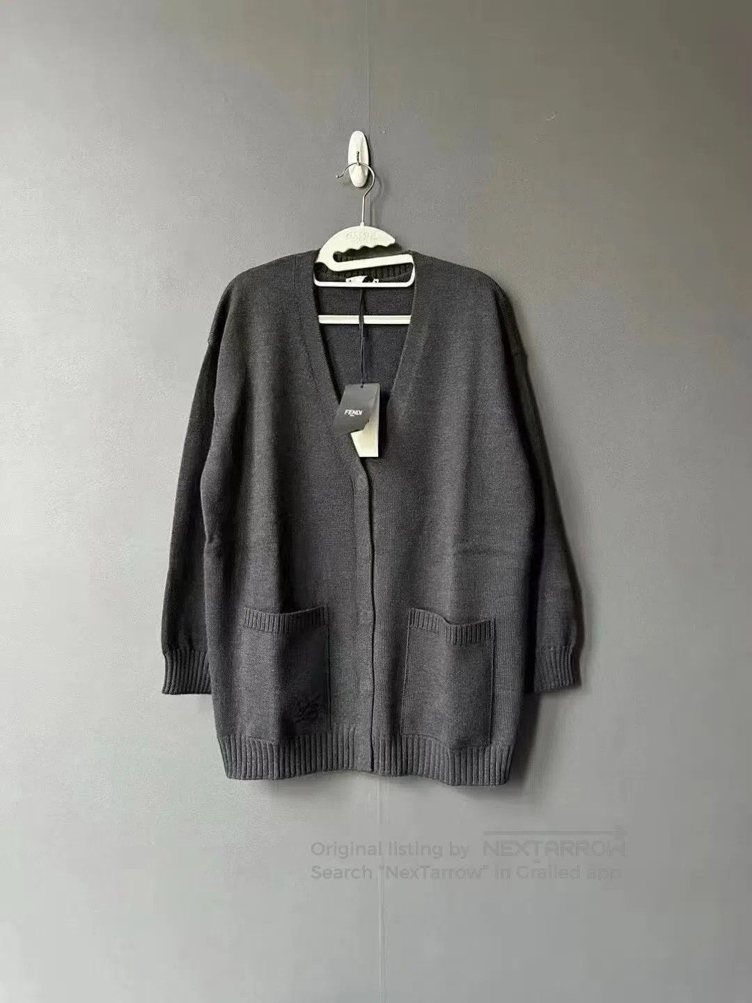 Fendi FENDI Embroidered logo wool cardigan| Size 3XL / US 20-22 - 1 Thumbnail