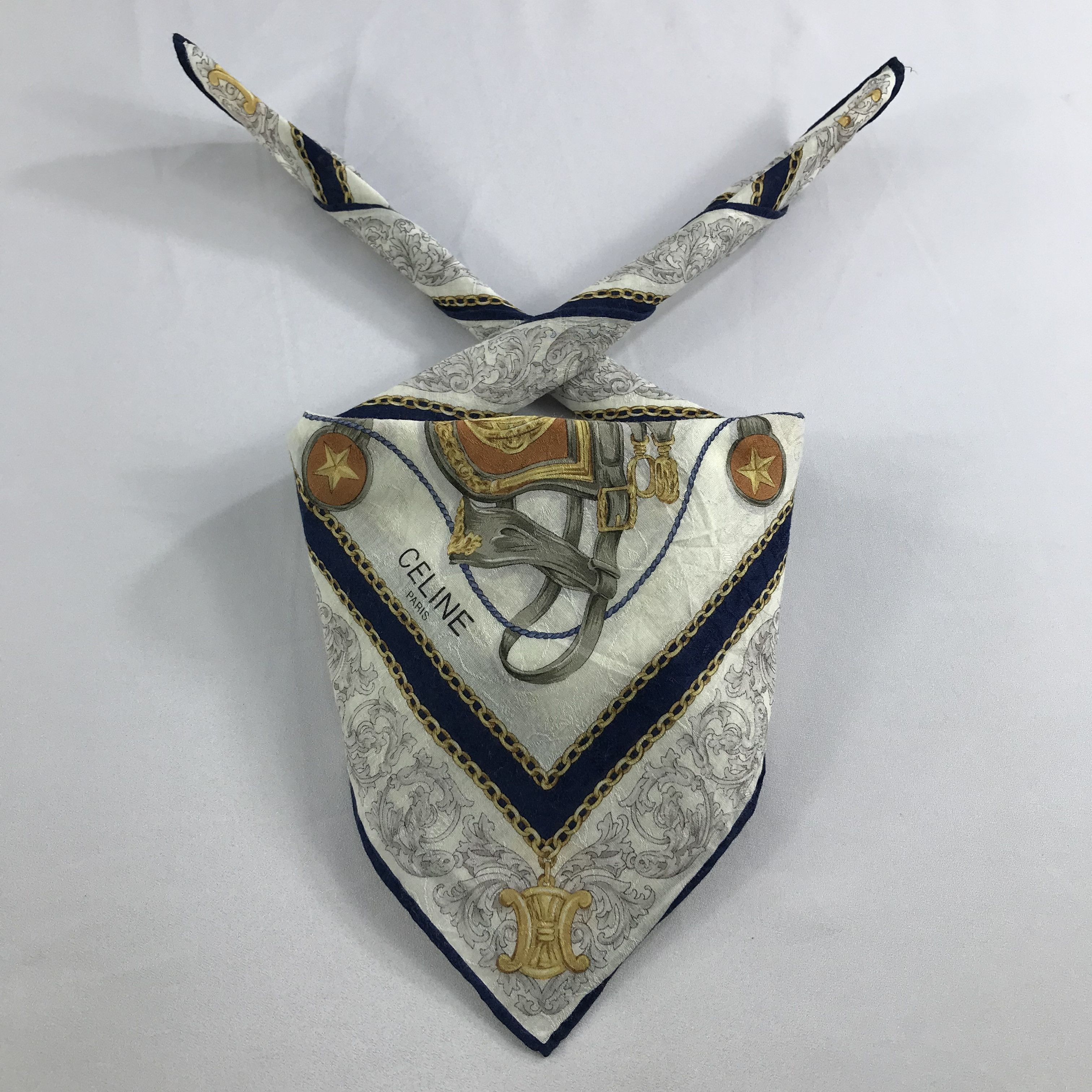 Celine × Vintage Celine Bandana / Handkerchief / Neckerchief - S2582 Size ONE SIZE - 3 Thumbnail
