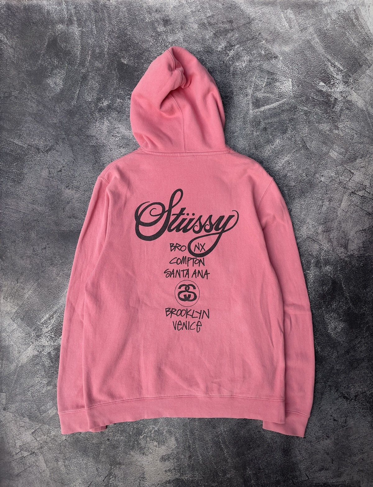 image of Hoodie Stussy World Tour in Pink, Men's (Size XL)